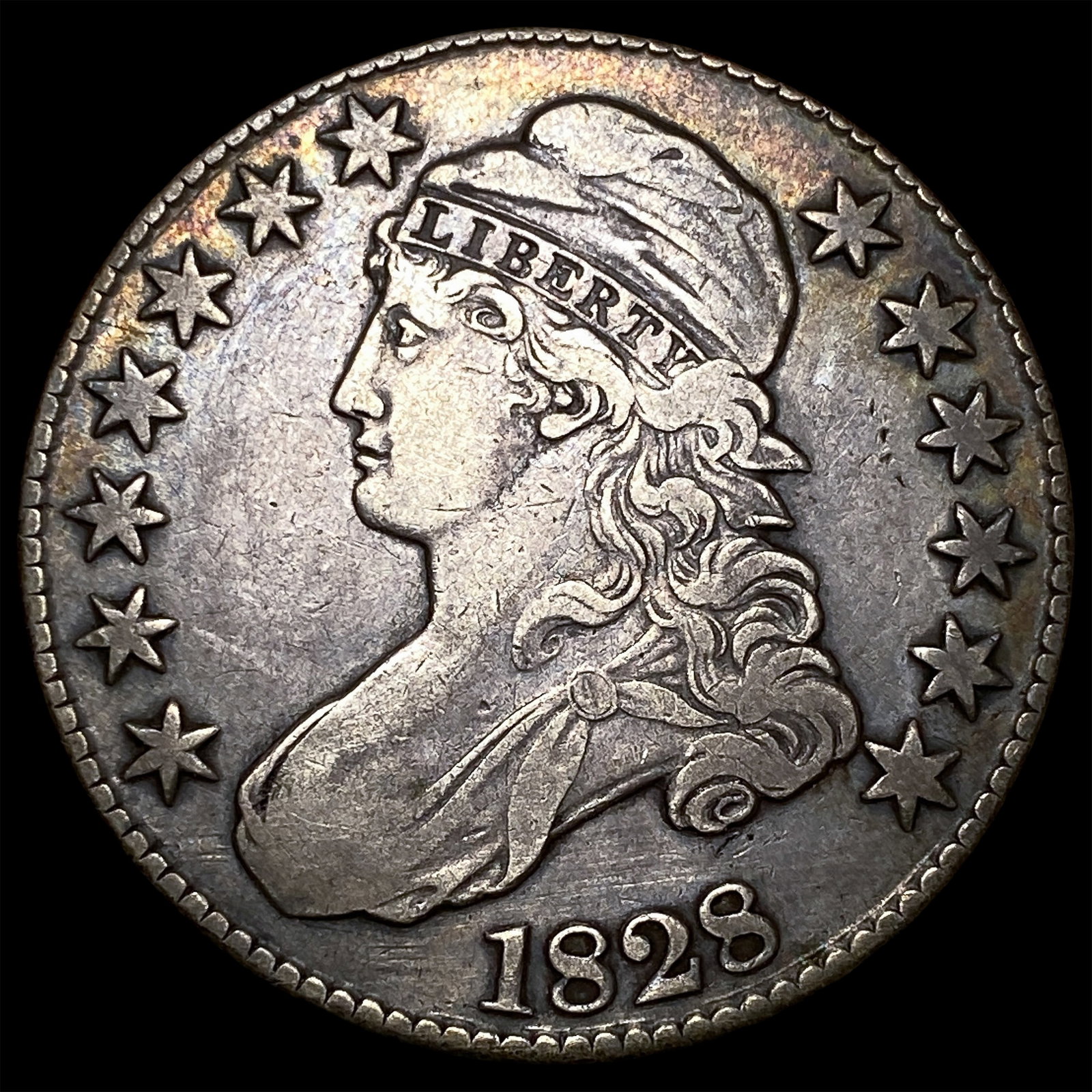 1828 Capped Bust Half Dollar NEARLY UNCIRCULATED: 1828 Capped Bust Half Dollar NEARLY UNCIRCULATED
