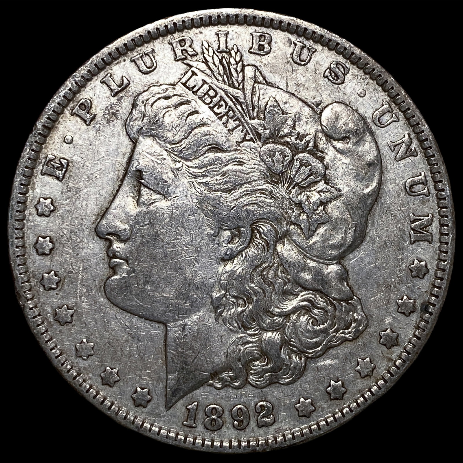 1892 Silver Morgan Dollar CLOSELY UNCIRCULATED: 1892 Silver Morgan Dollar CLOSELY UNCIRCULATED