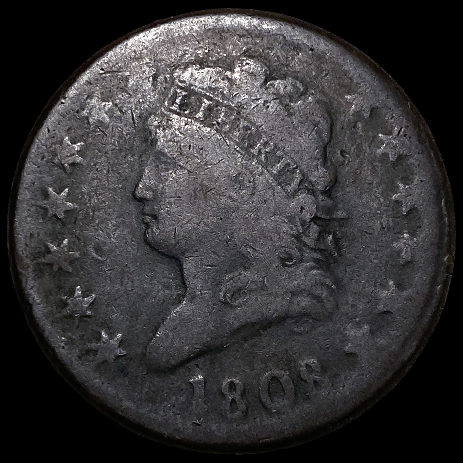 1808 Classic Head Large Cent LIGHTLY CIRCULATED: 1808 Classic Head Large Cent LIGHTLY CIRCULATED