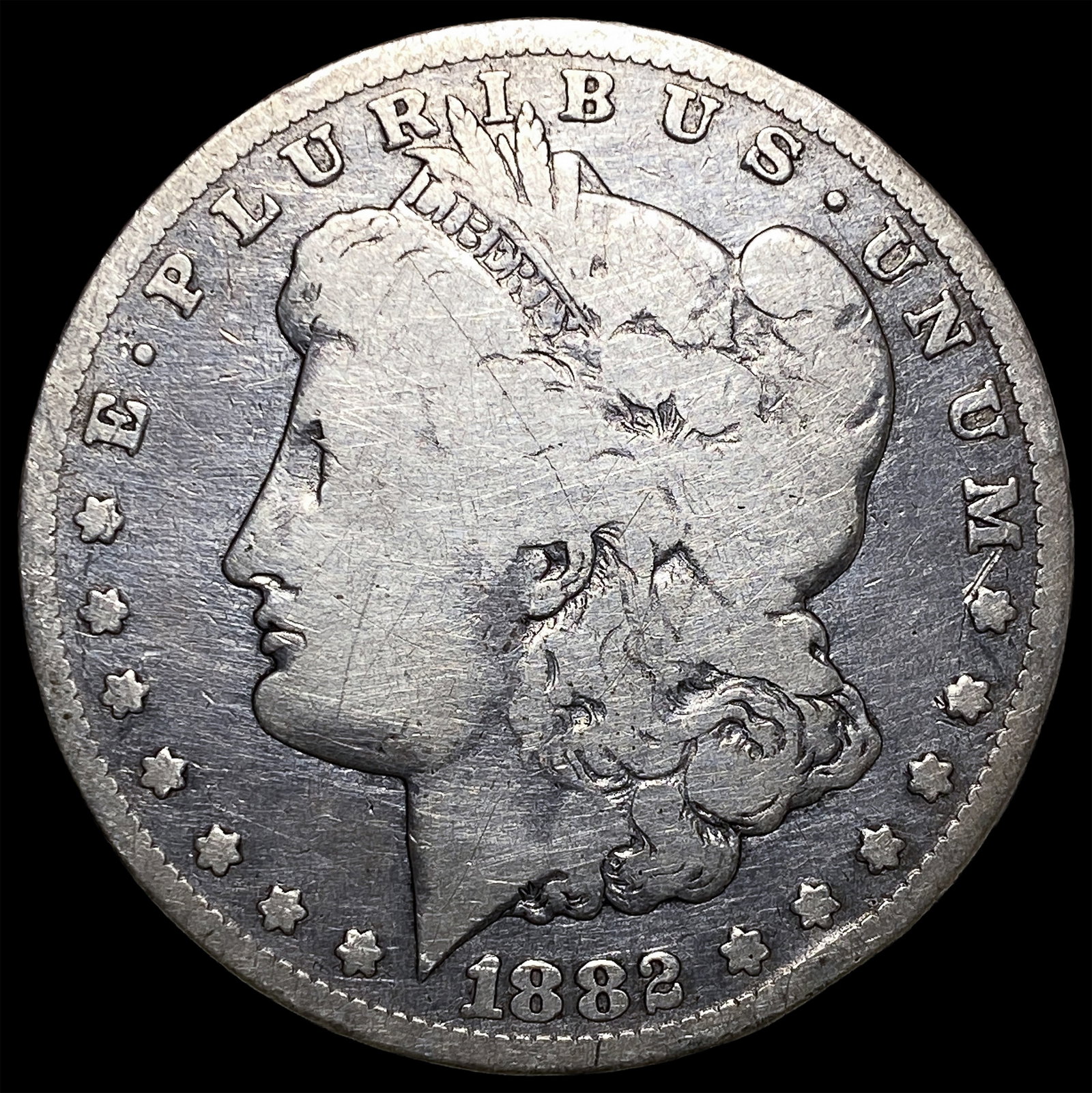 1882-CC Silver Morgan Dollar LIGHTLY CIRCULATED: 1882-CC Silver Morgan Dollar LIGHTLY CIRCULATED