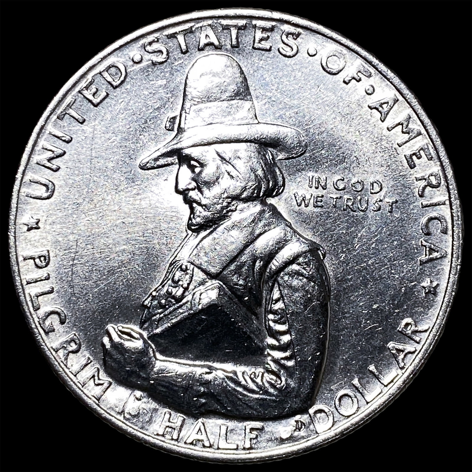 1920 Silver Pilgrim Tercentenary Half Dollar UNCIRCULATED: 1920 Silver Pilgrim Tercentenary Half Dollar UNCIRCULATED