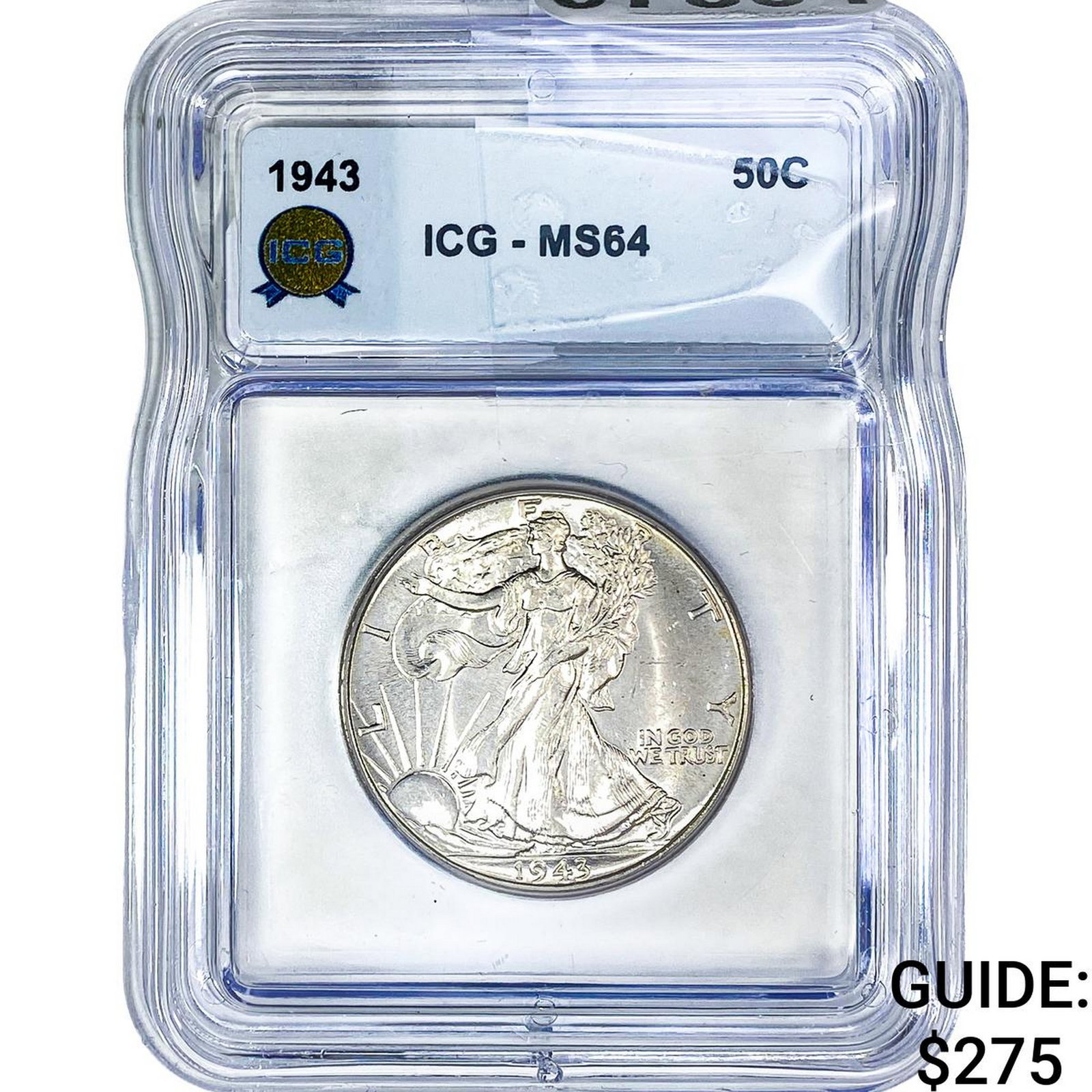1943 Walking Liberty Half Dollar ICG MS64 (1 of 2)