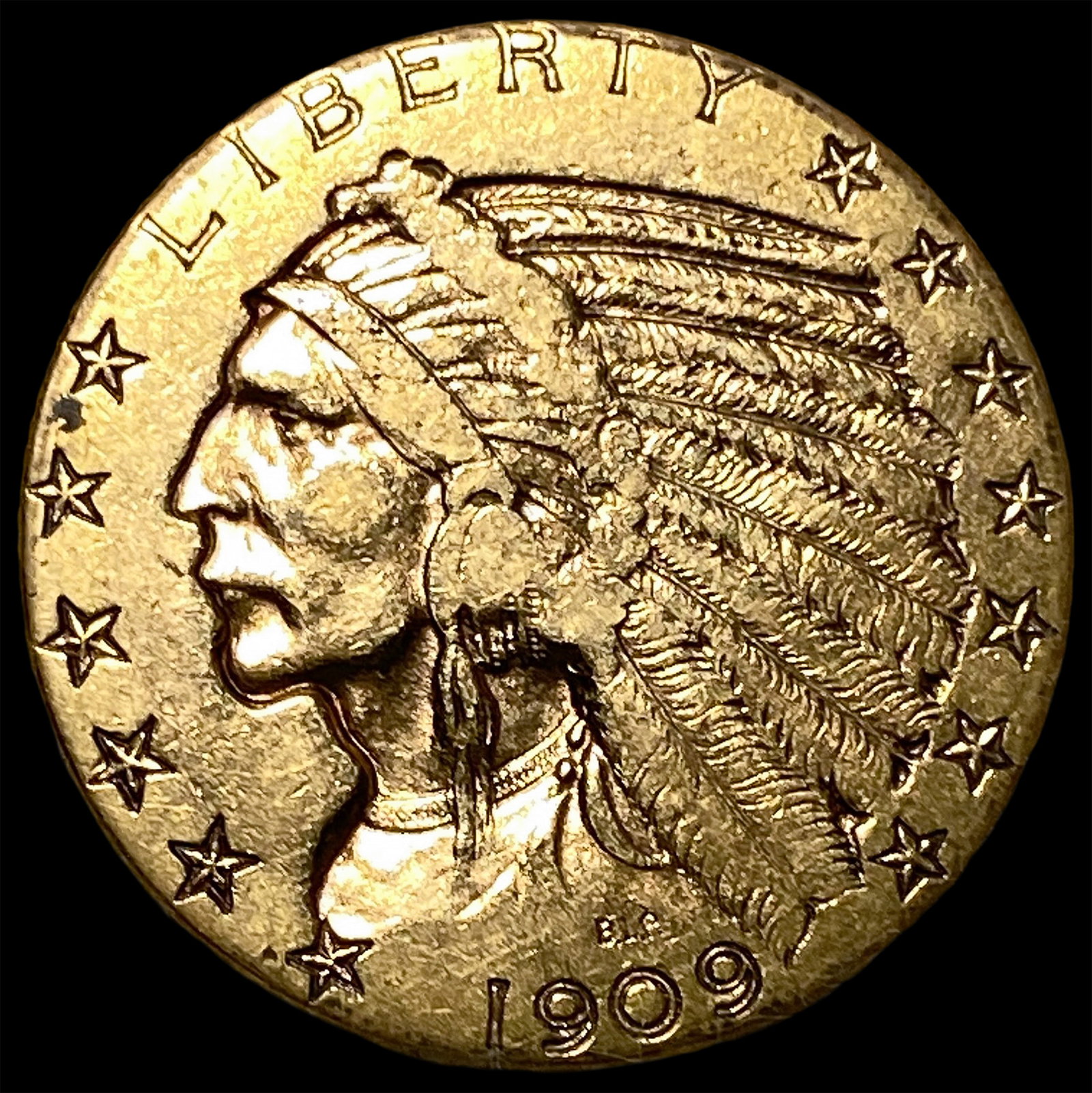 1909 Indian Head Half Eagle $5 Gold HIGH GRADE: 1909 Indian Head Half Eagle $5 Gold HIGH GRADE