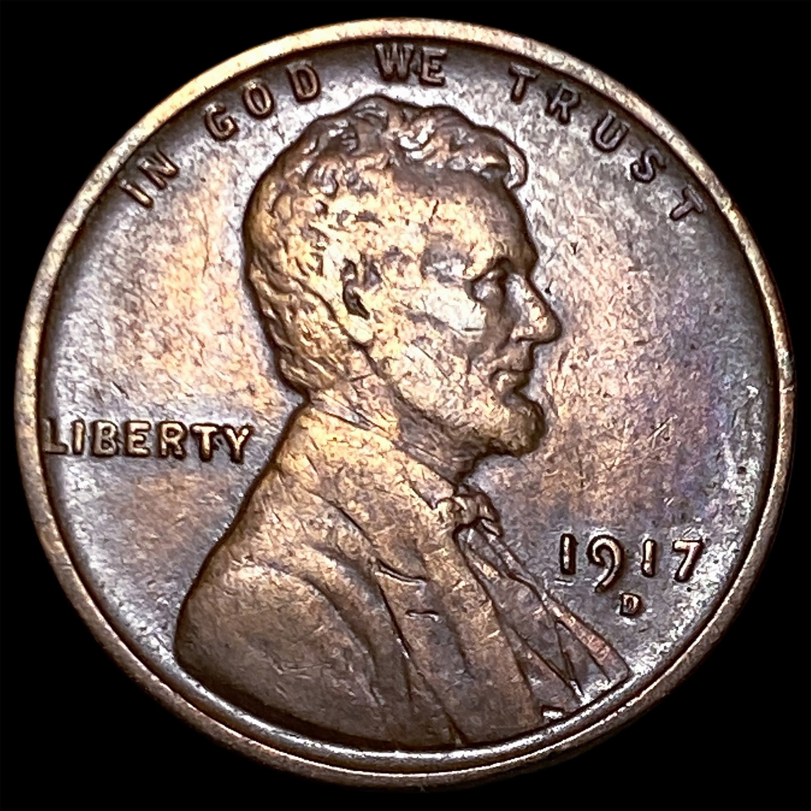 1917-D Lincoln Wheat Cent CHOICE AU: 1917-D Lincoln Wheat Cent CHOICE AU