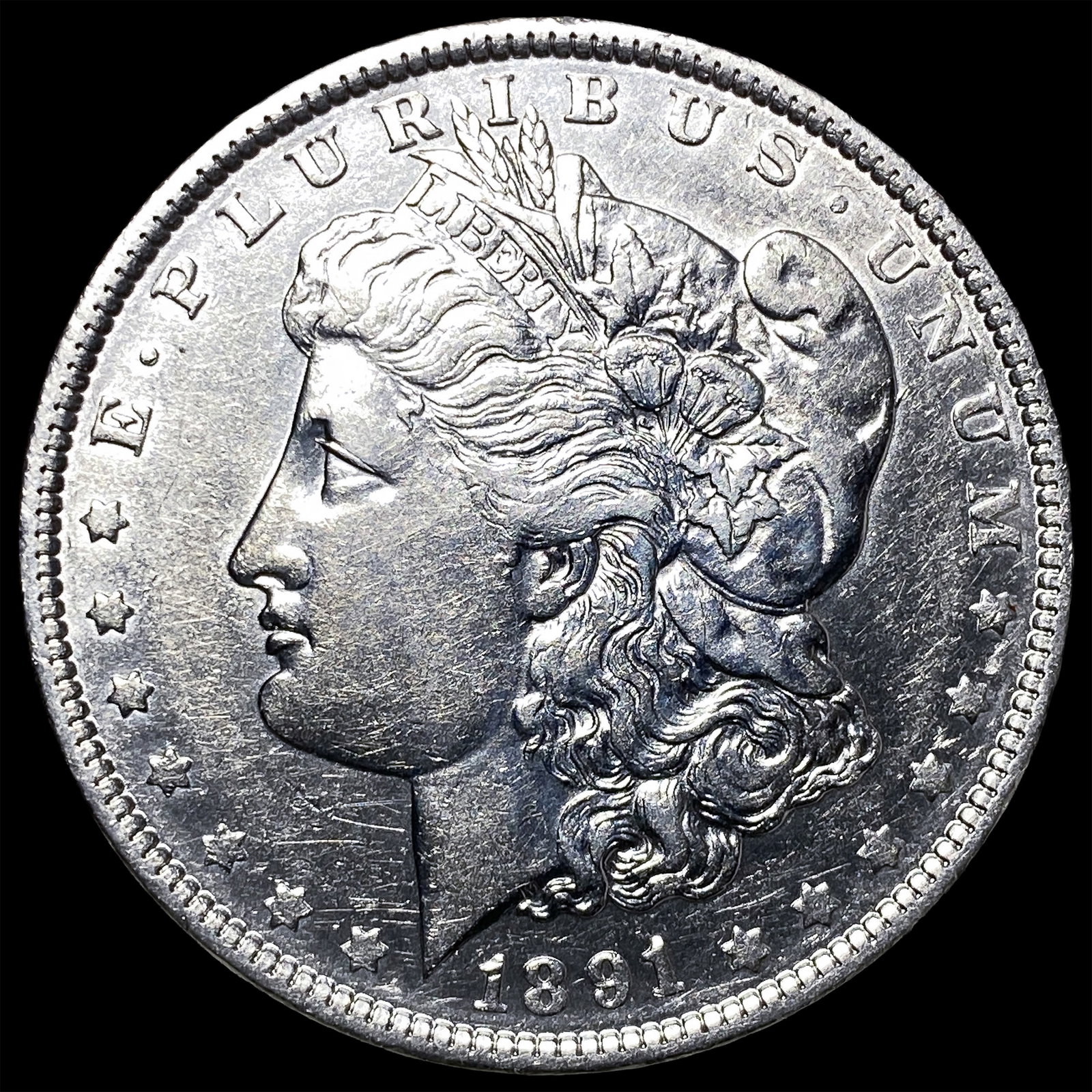 1891-S Silver Morgan Dollar CLOSELY UNCIRCULATED: 1891-S Silver Morgan Dollar CLOSELY UNCIRCULATED