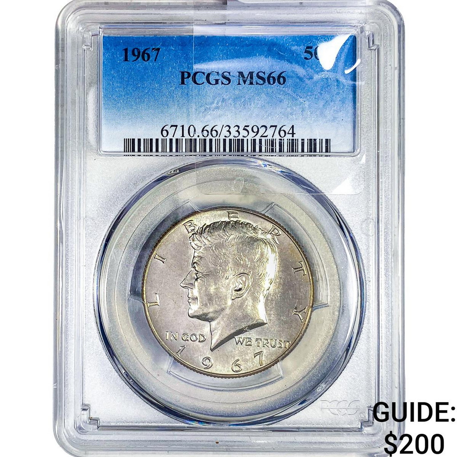 1967 Kennedy Half Dollar PCGS MS66 (1 of 2)