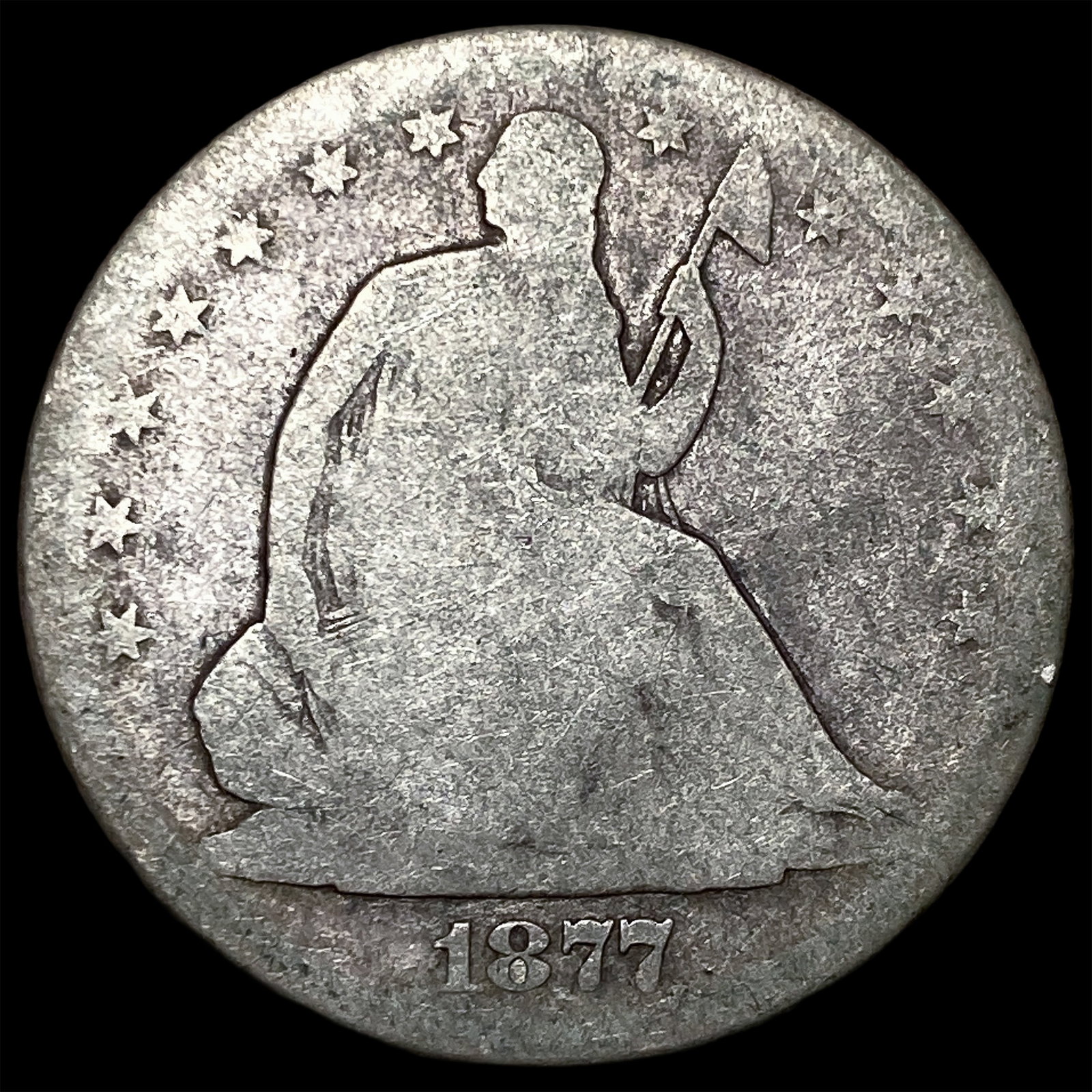 1877-S Silver Half Dollar NICELY CIRCULATED: 1877-S Silver Half Dollar NICELY CIRCULATED