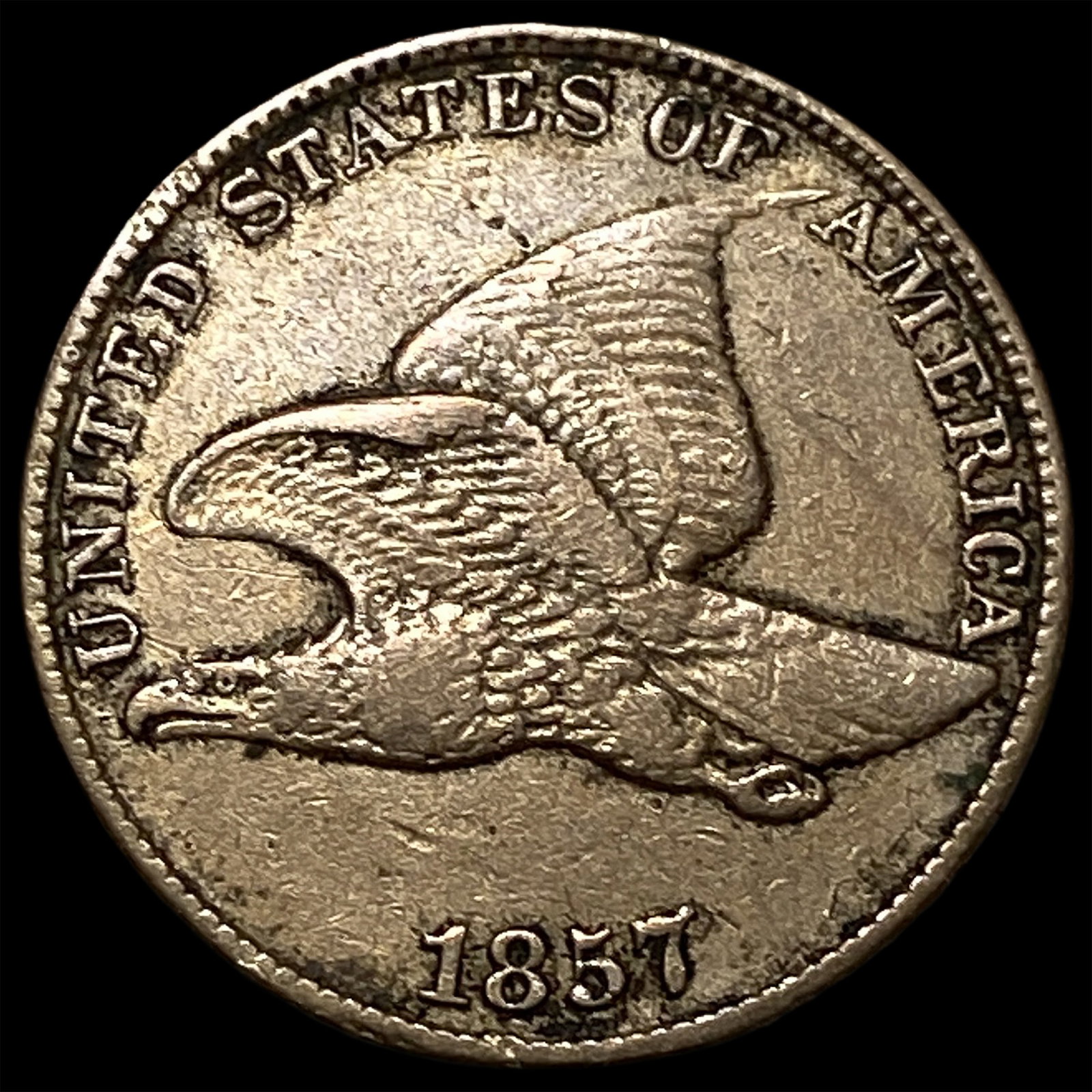 1857 Flying Eagle Cent CLOSELY UNCIRCULATED: 1857 Flying Eagle Cent CLOSELY UNCIRCULATED