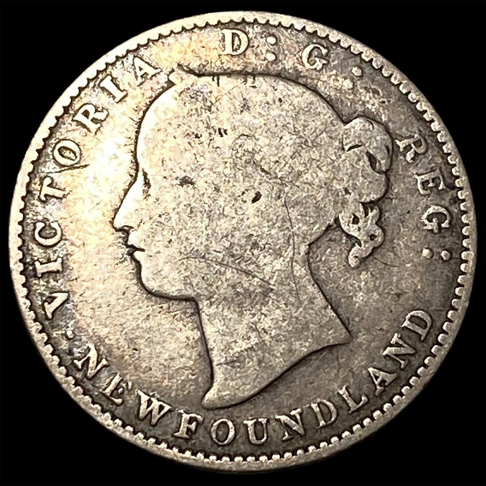 1873 Newfoundland Silver 10 Cents LIGHTLY CIRCULATED: 1873 Newfoundland Silver 10 Cents LIGHTLY CIRCULATED