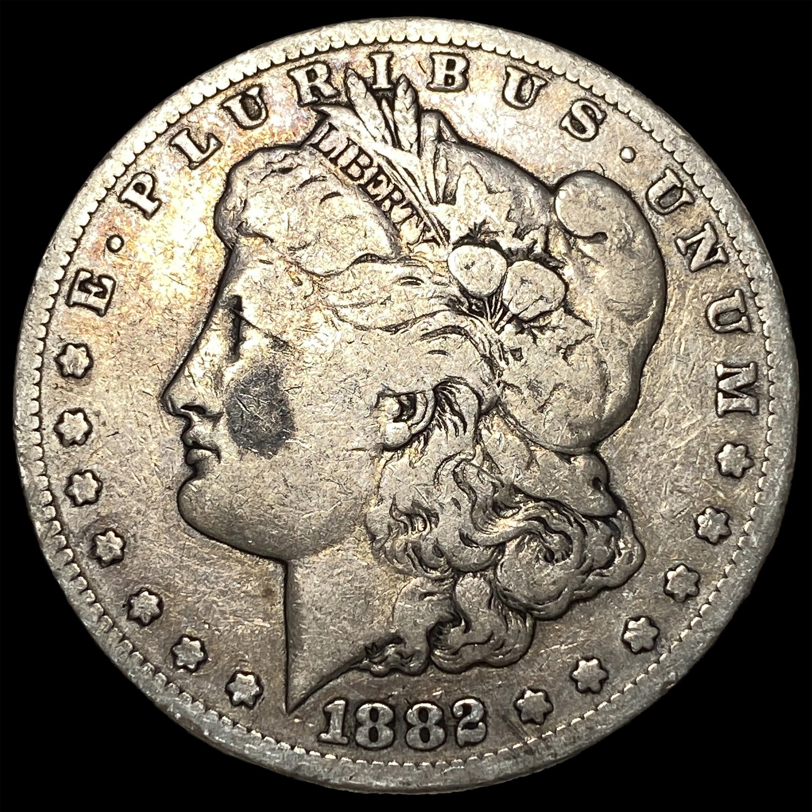 1882-S Silver Morgan Dollar ABOUT UNCIRCULATED: 1882-S Silver Morgan Dollar ABOUT UNCIRCULATED
