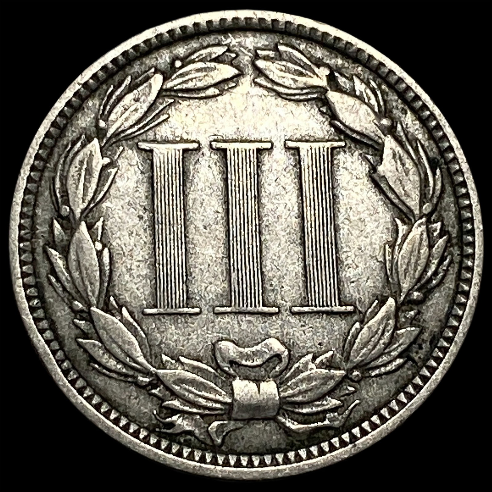 1871 Nickel Three-Cent Piece NEARLY UNCIRCULATED - 2