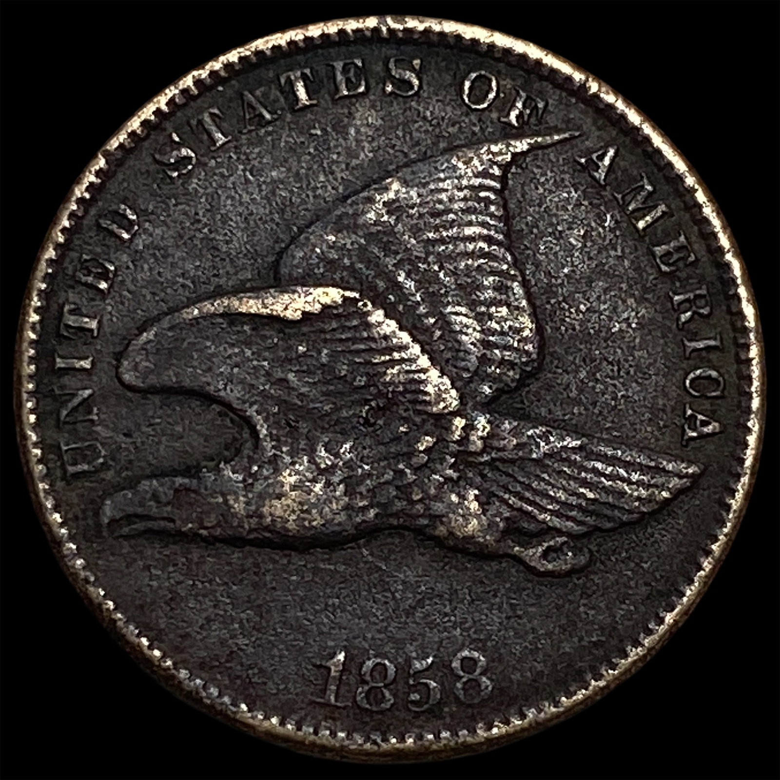 1858 Flying Eagle Cent NEARLY UNCIRCULATED: 1858 Flying Eagle Cent NEARLY UNCIRCULATED