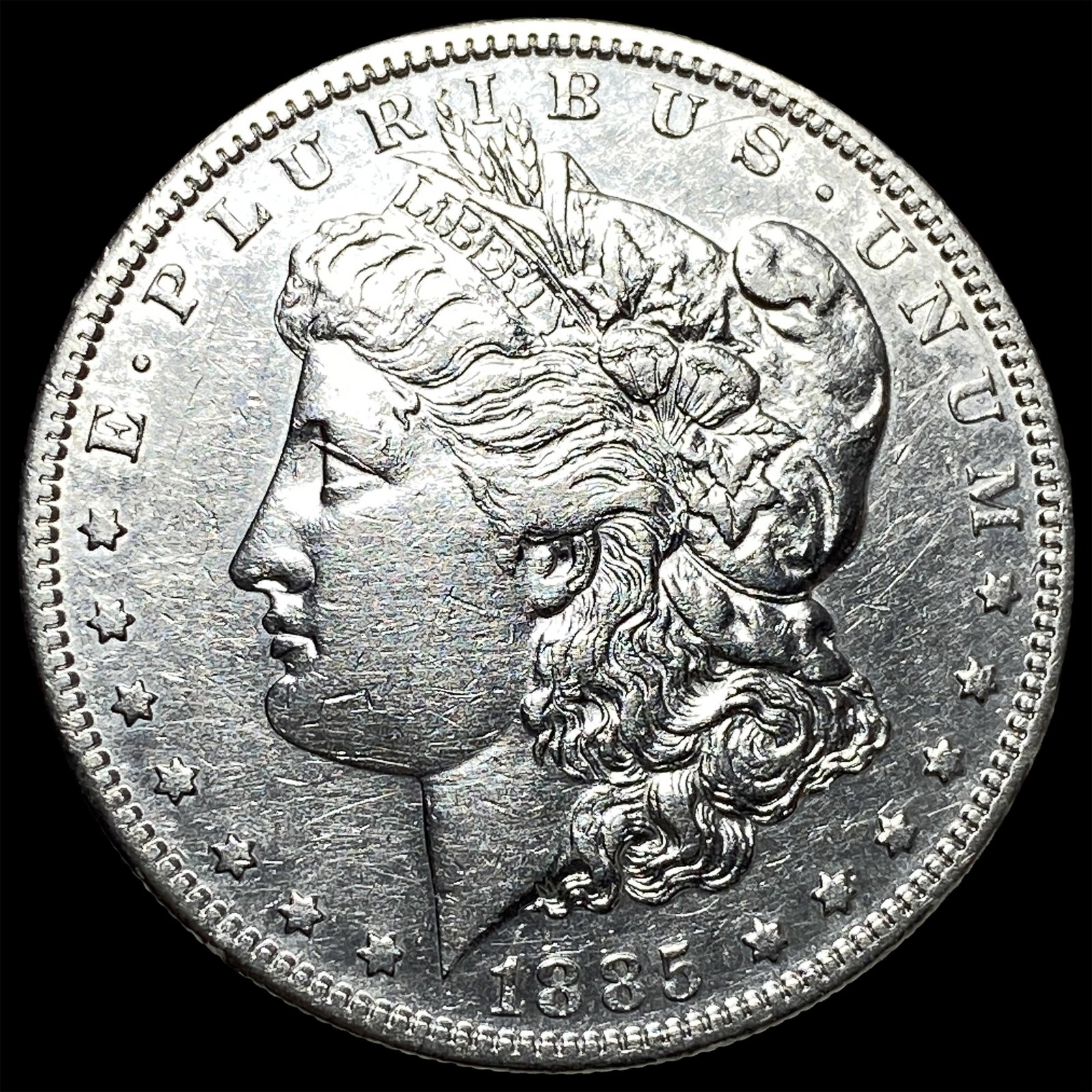 1885-S Silver Morgan Dollar CLOSELY UNCIRCULATED: 1885-S Silver Morgan Dollar CLOSELY UNCIRCULATED
