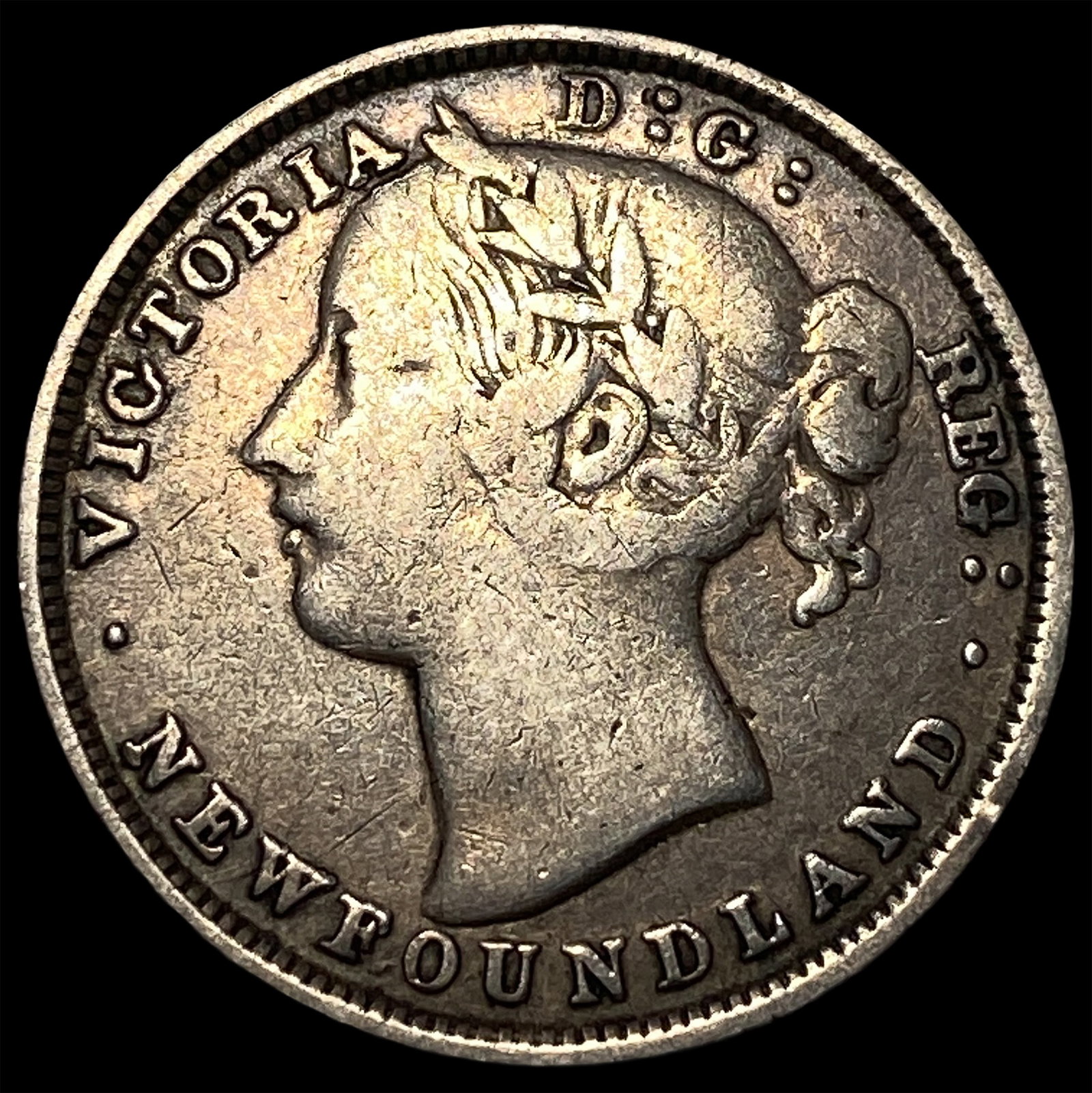1873 Newfoundland Silver 20 Cents ABOUT UNCIRCULATED: 1873 Newfoundland Silver 20 Cents ABOUT UNCIRCULATED