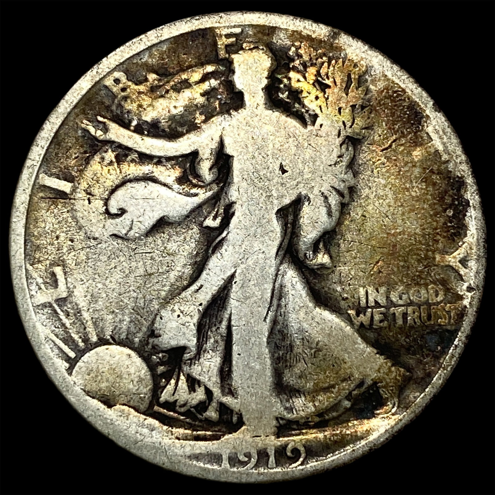 1919 Walking Liberty Half Dollar NICELY CIRCULATED: 1919 Walking Liberty Half Dollar NICELY CIRCULATED