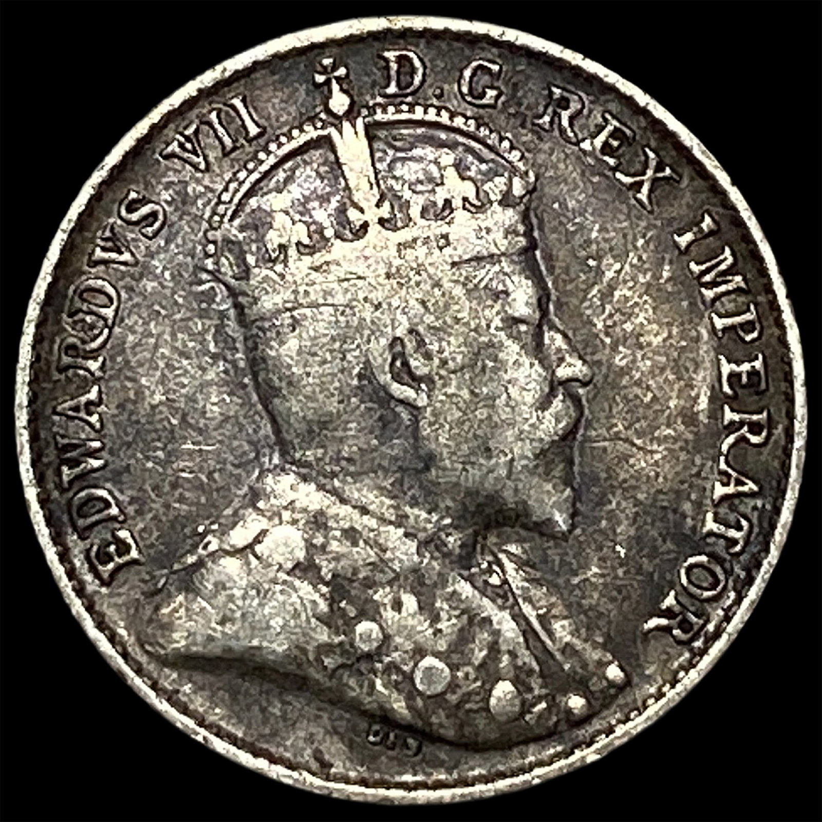 1904-H Silver 5 Cents Newfoundland ABOUT UNCIRCULATED: 1904-H Silver 5 Cents Newfoundland ABOUT UNCIRCULATED