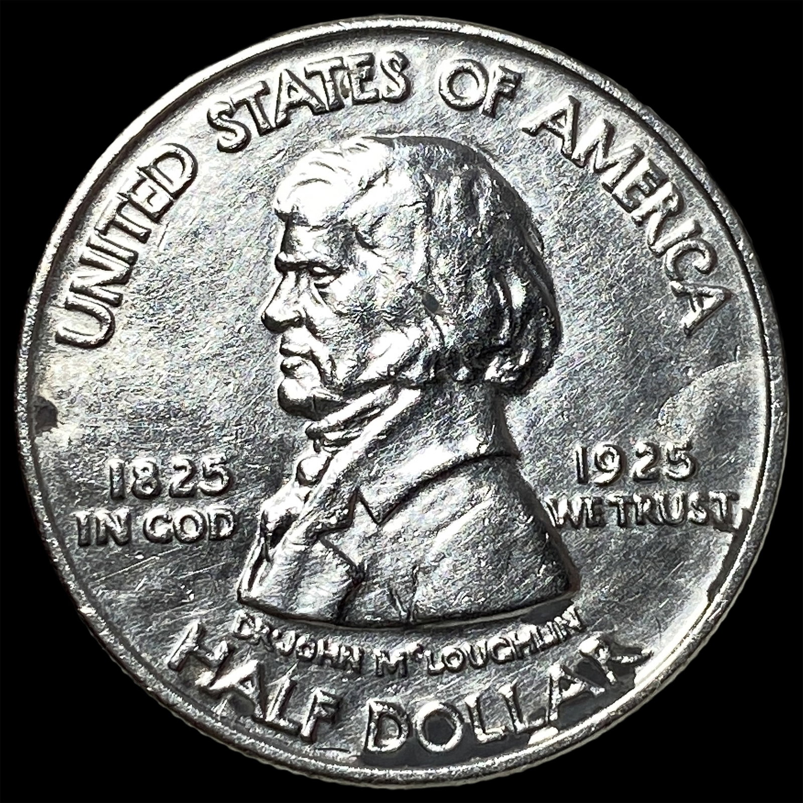 1925 Silver Half Dollar Fort Vancouver Centennial CLOSELY UNCIRCULATED: 1925 Silver Half Dollar Fort Vancouver Centennial CLOSELY UNCIRCULATED