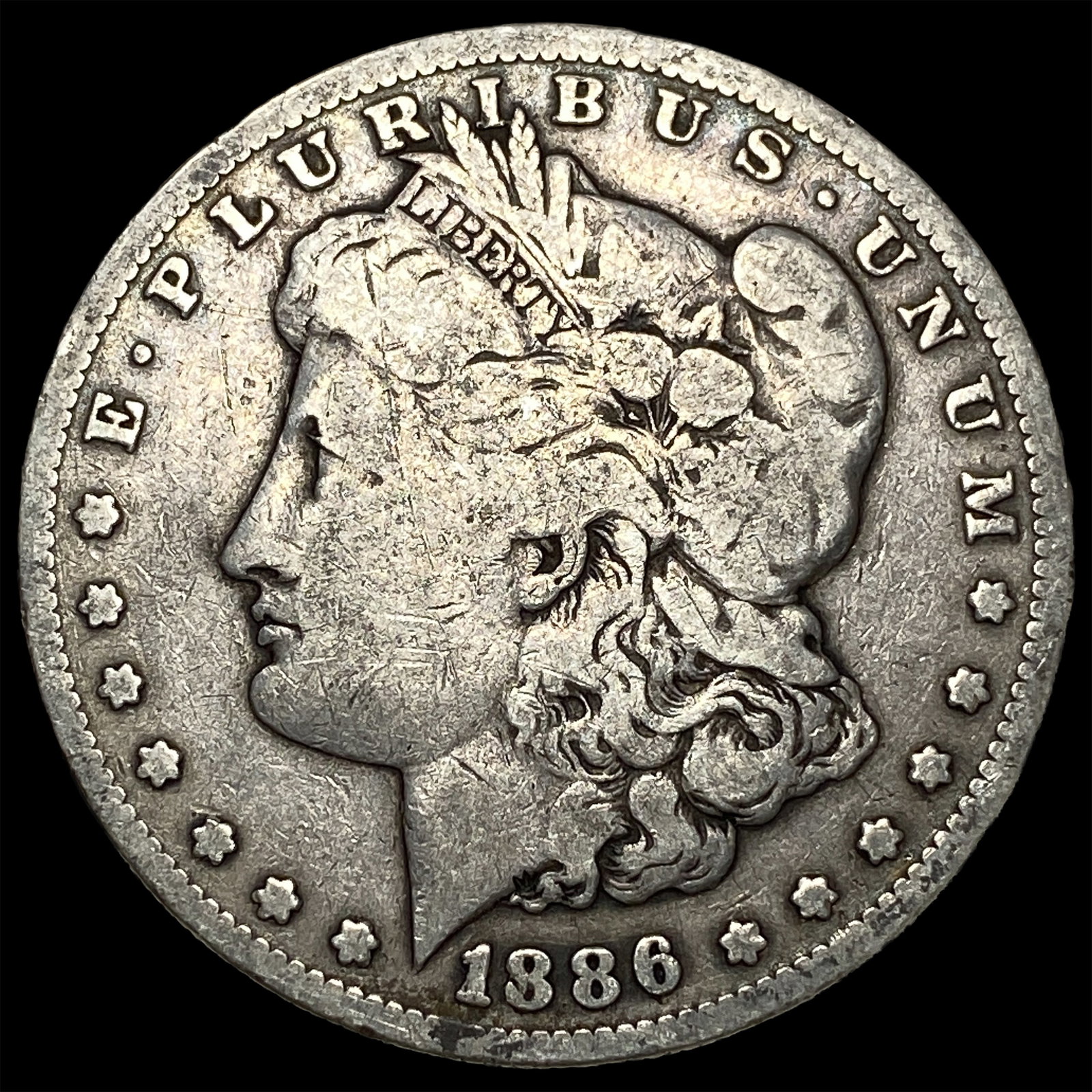 1886 Silver Morgan Dollar LIGHTLY CIRCULATED