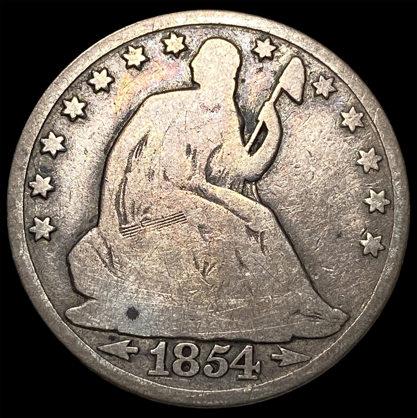 1854-O Silver Half Dollar LIGHTLY CIRCULATED