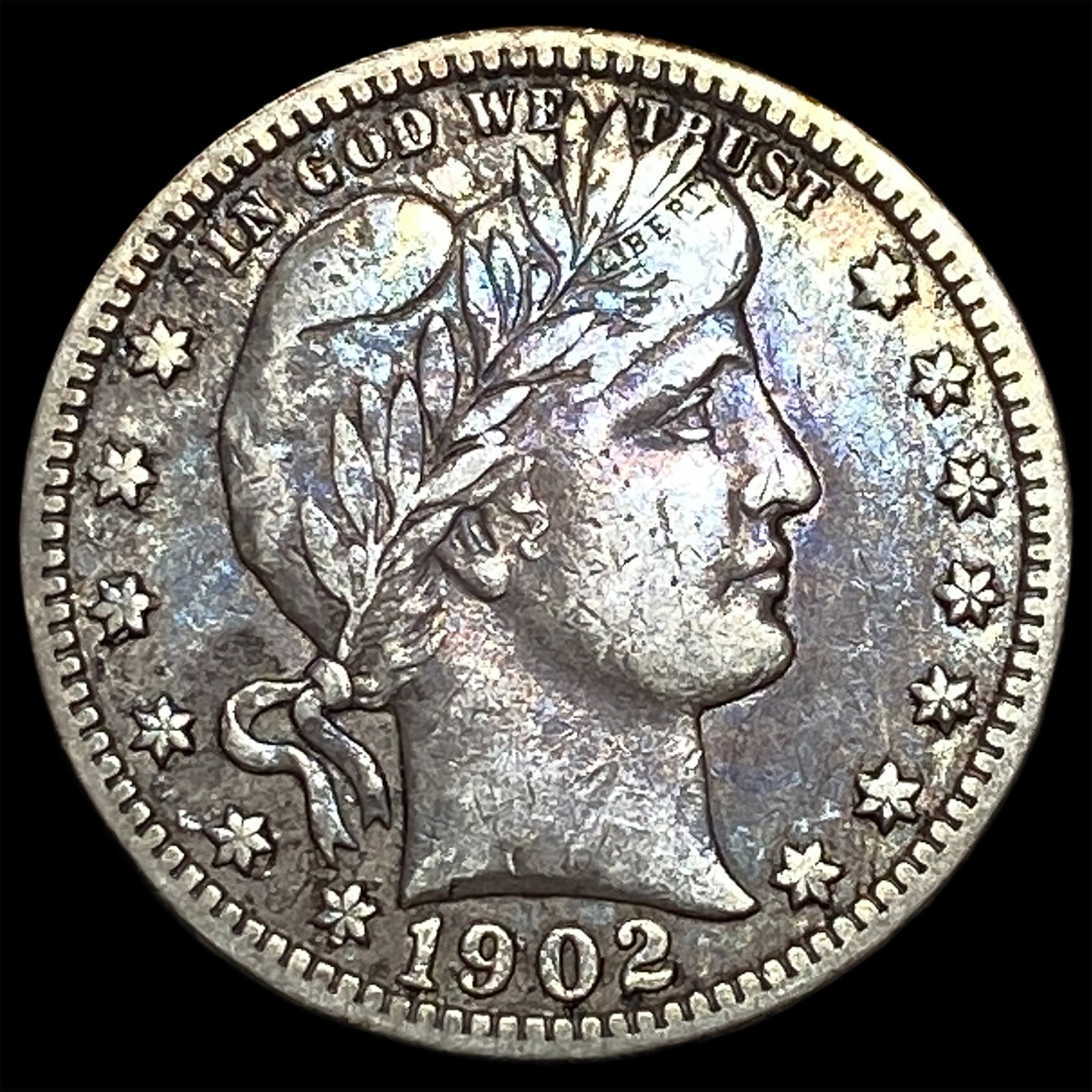1902 Barber Silver Quarter NEARLY UNCIRCULATED