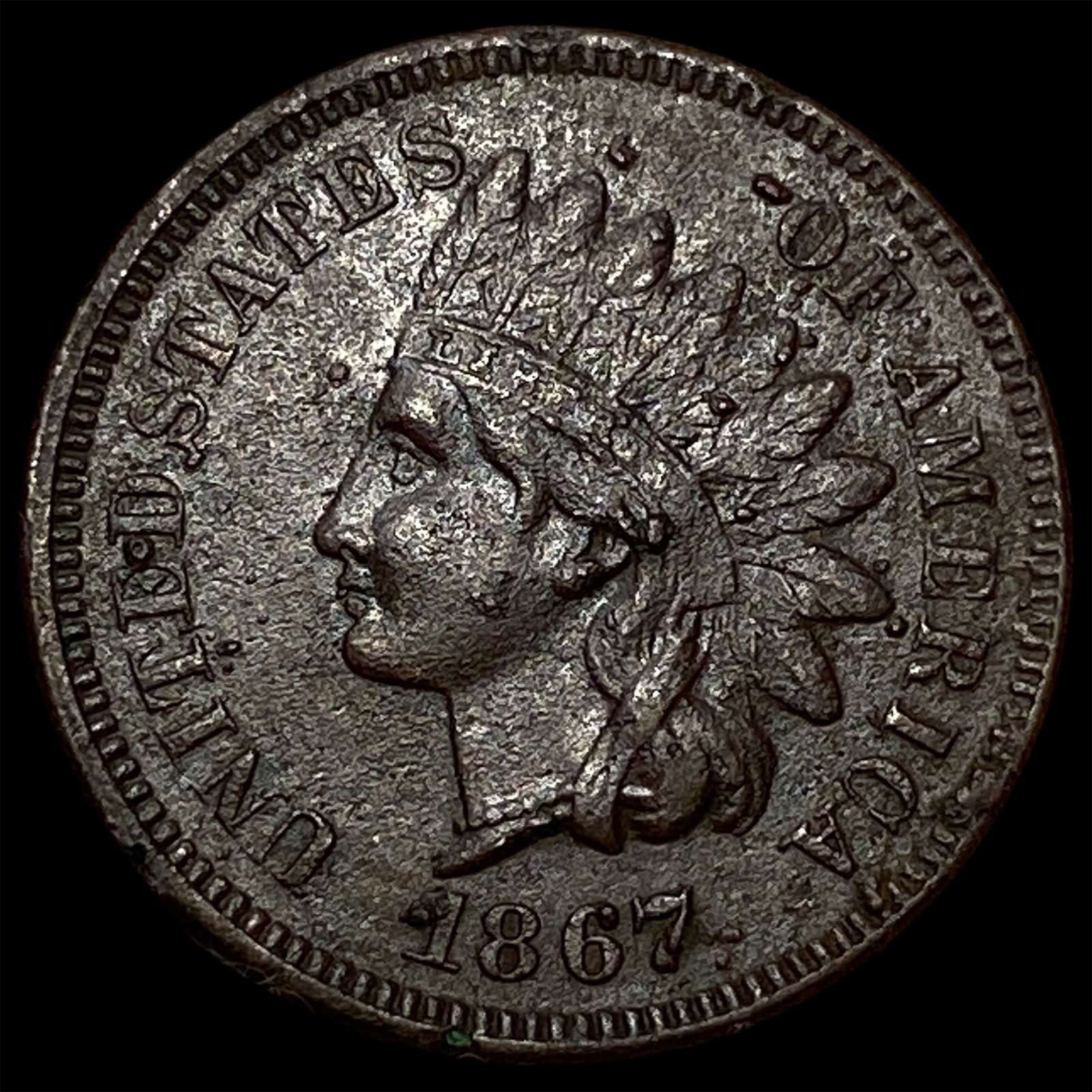 1867 Indian Head Cent CLOSELY UNCIRCULATED: 1867 Indian Head Cent CLOSELY UNCIRCULATED
