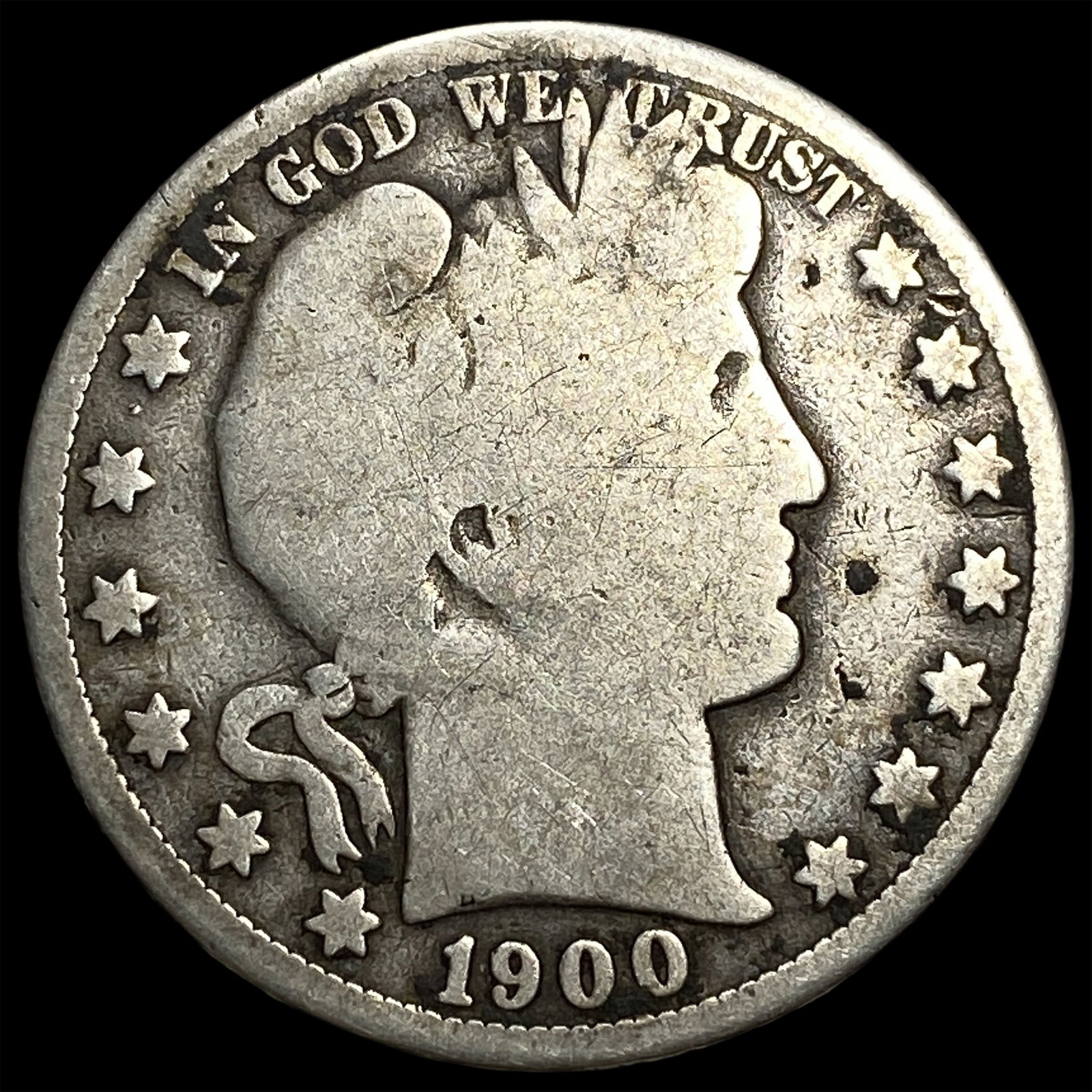 1900-S Silver Barber Half Dollar HIGH GRADE: 1900-S Silver Barber Half Dollar HIGH GRADE