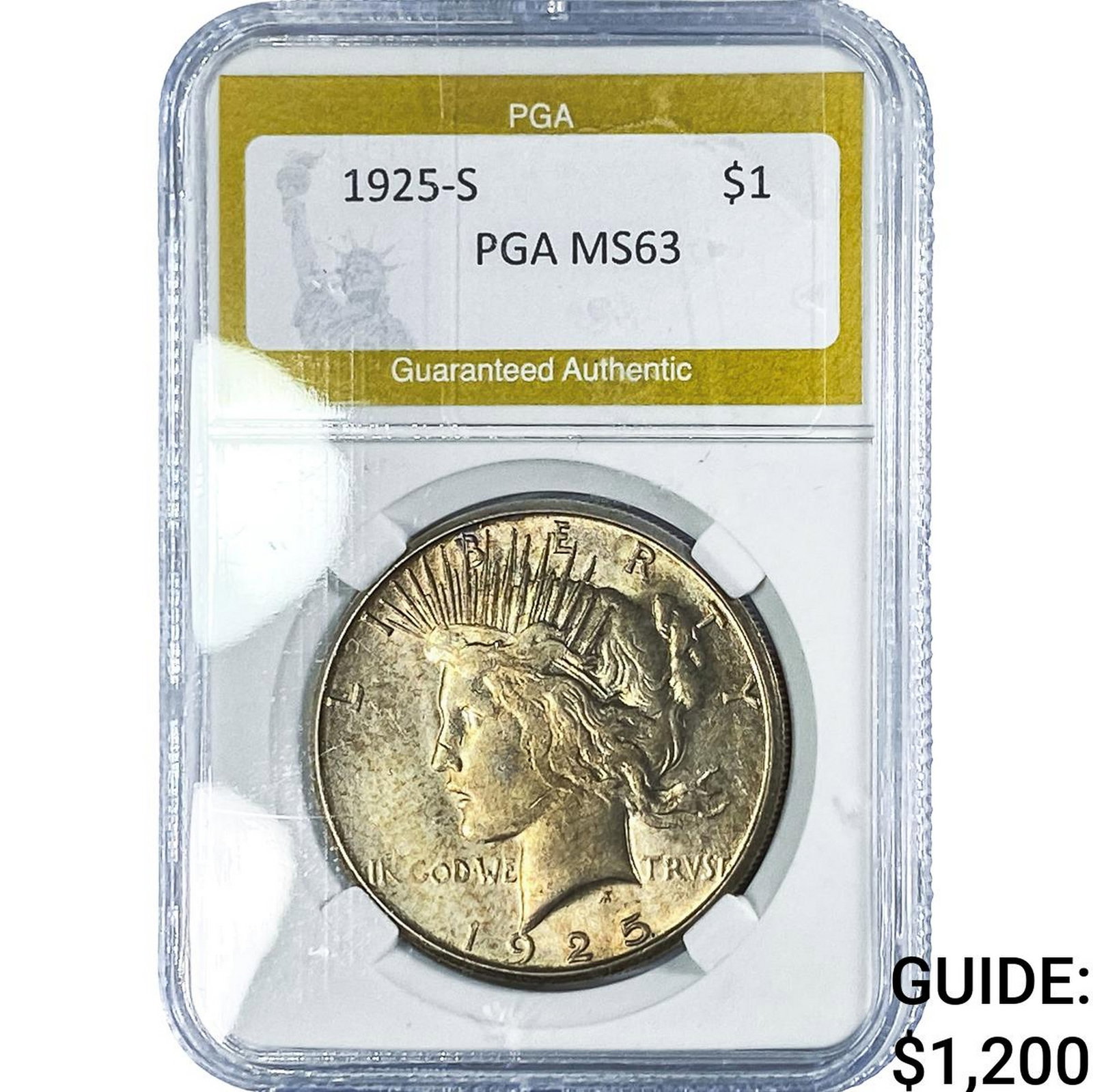 1925-S Silver Peace Dollar PGA MS63 (1 of 2)