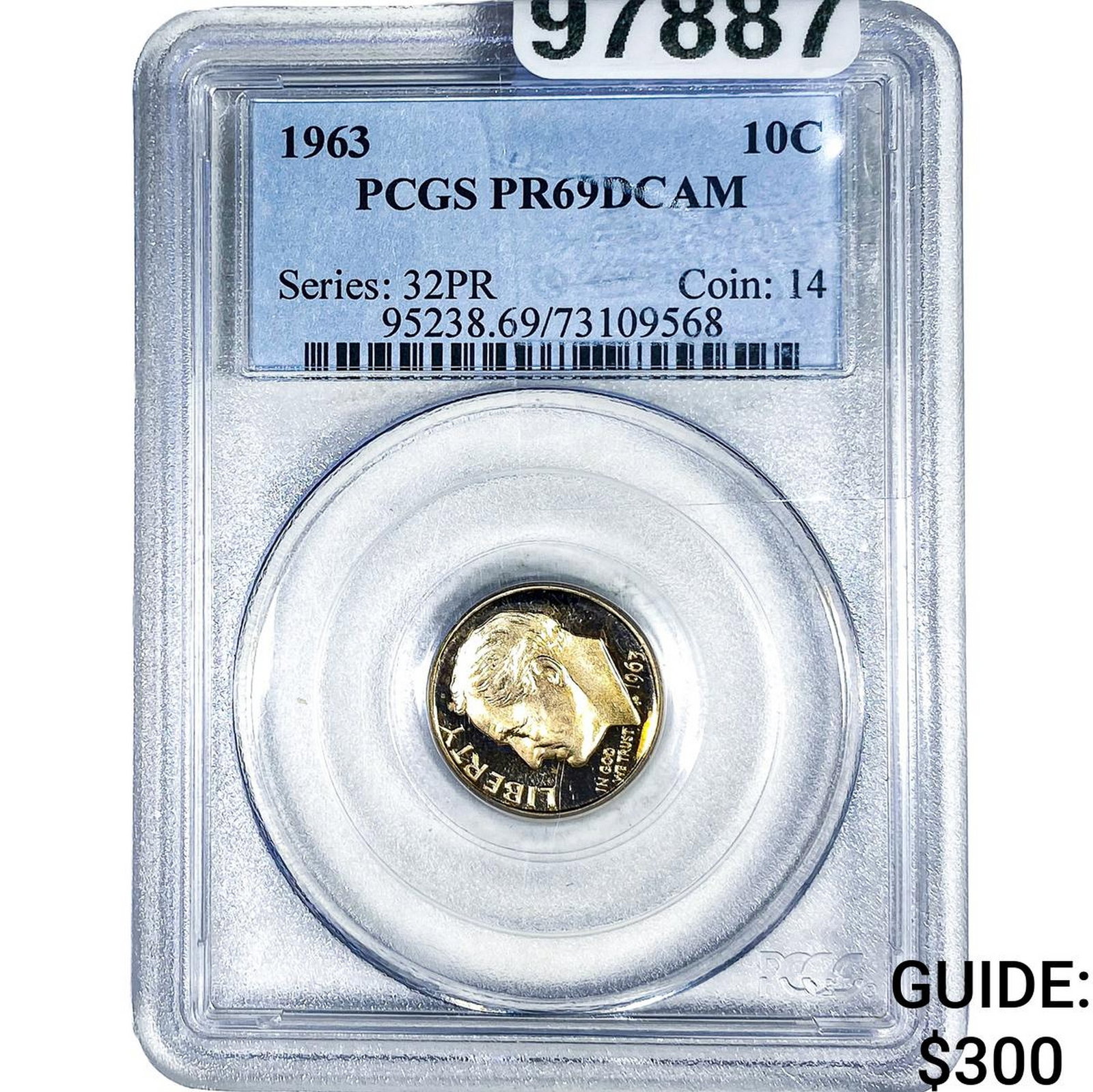 1963 Roosevelt Dime PCGS PR69 DCAM (1 of 2)