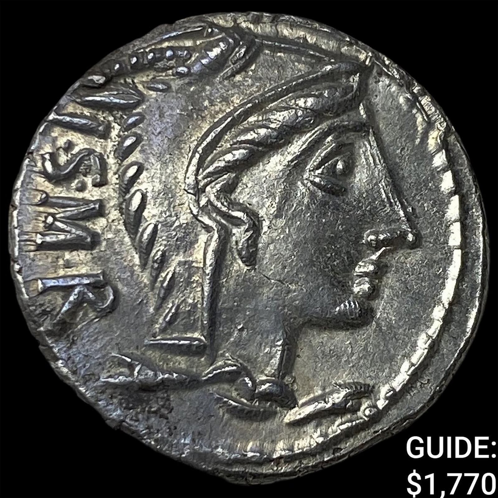 Roman L. Thorius Balbus 105 BC Silver Denarius (1 of 2)