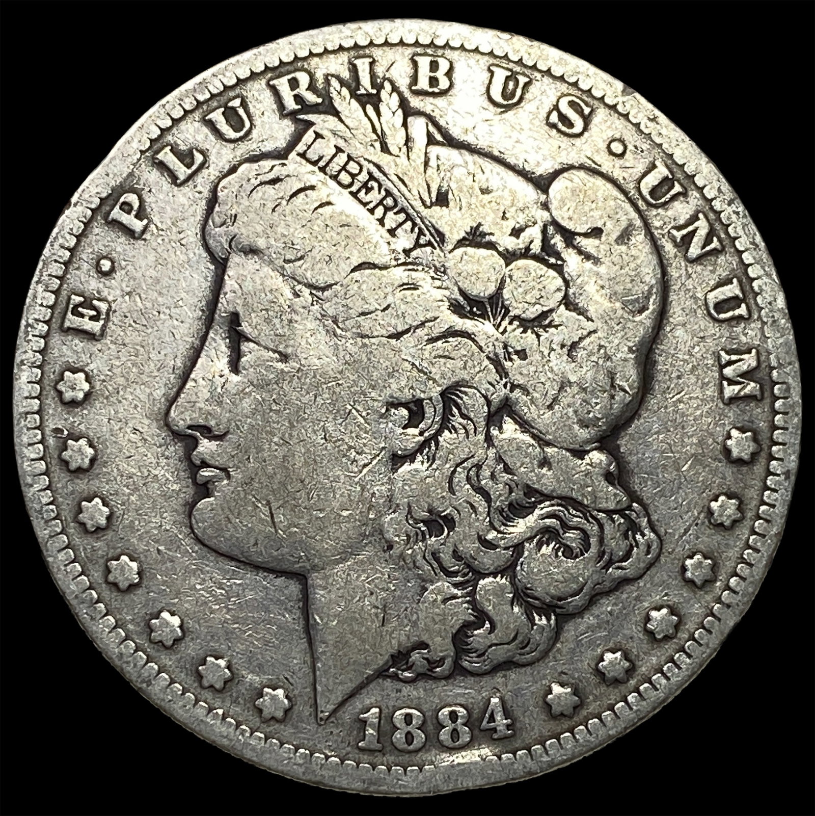 1884 Morgan Silver Dollar LIGHTLY CIRCULATED: 1884 Morgan Silver Dollar LIGHTLY CIRCULATED