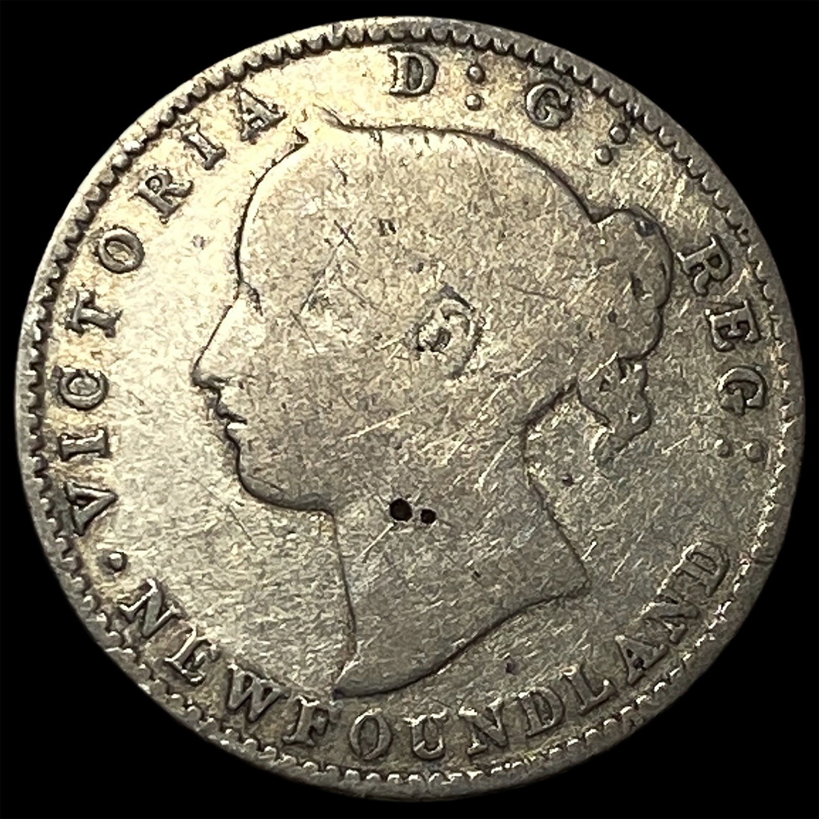 1873 Newfoundland Silver 10 Cents LIGHTLY CIRCULATED: 1873 Newfoundland Silver 10 Cents LIGHTLY CIRCULATED