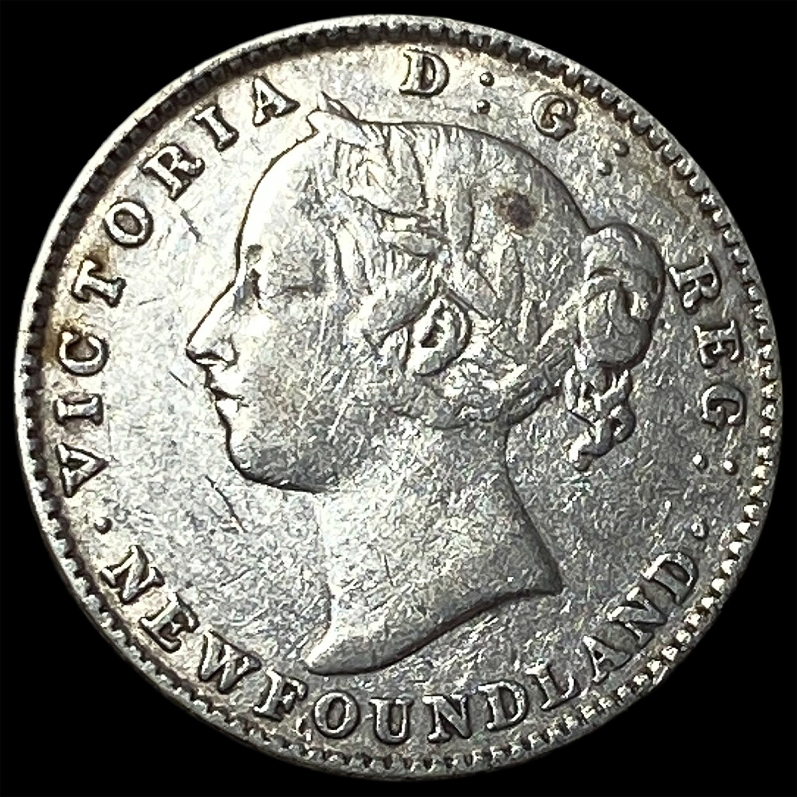 1896 Newfoundland Silver 10 Cents ABOUT UNCIRCULATED: 1896 Newfoundland Silver 10 Cents ABOUT UNCIRCULATED
