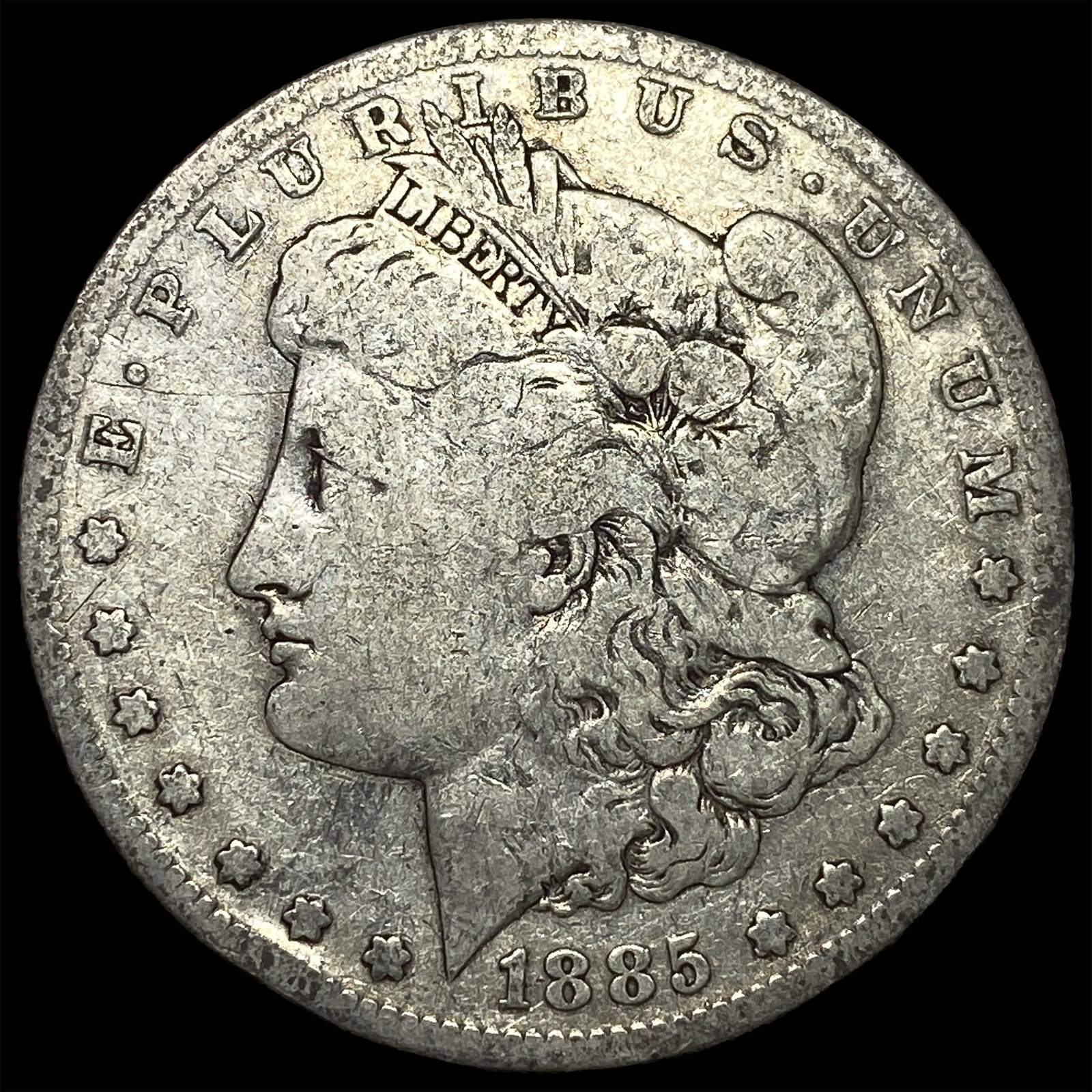 1885-S Silver Morgan Dollar LIGHTLY CIRCULATED: 1885-S Silver Morgan Dollar LIGHTLY CIRCULATED