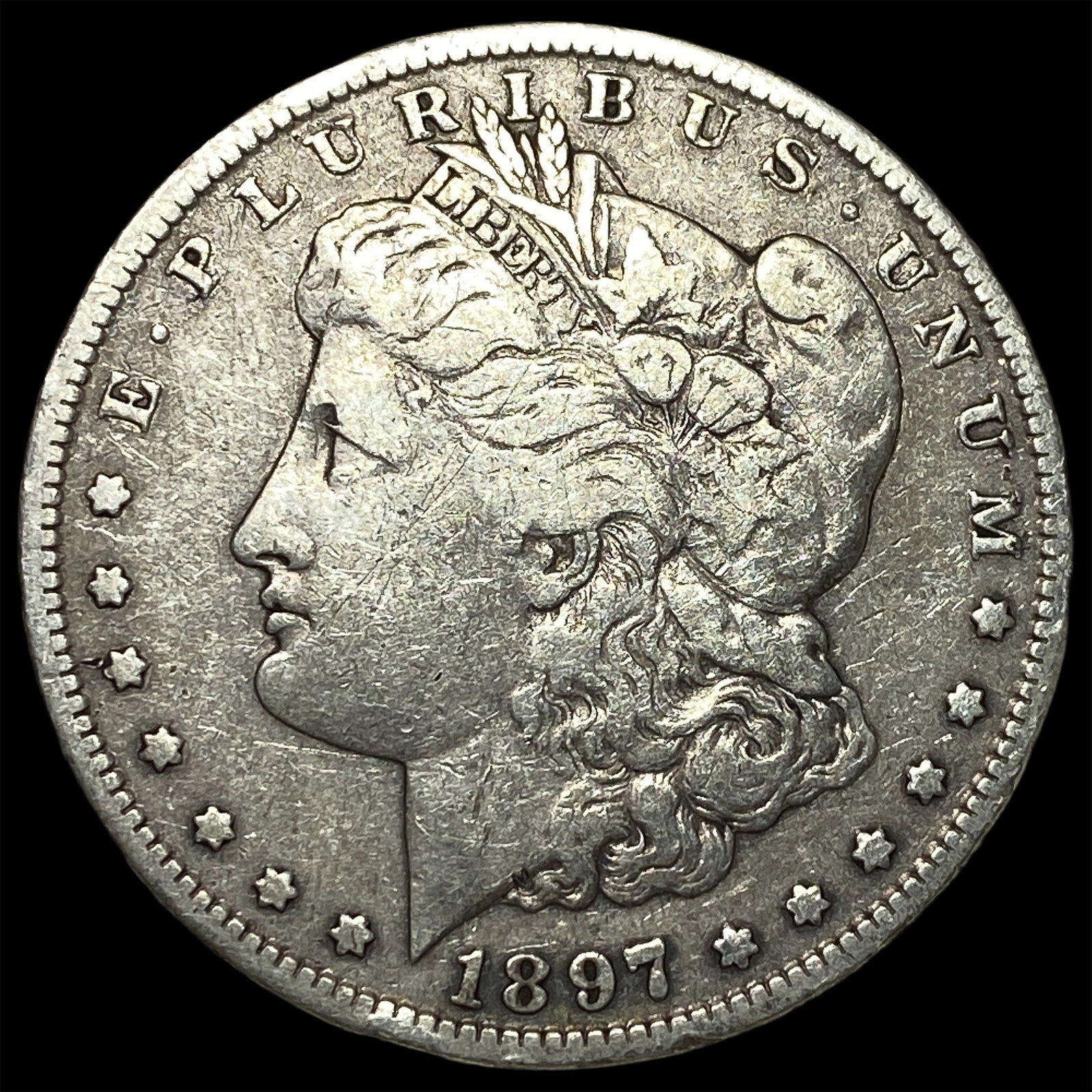 1897-S Silver Morgan Dollar LIGHTLY CIRCULATED: 1897-S Silver Morgan Dollar LIGHTLY CIRCULATED