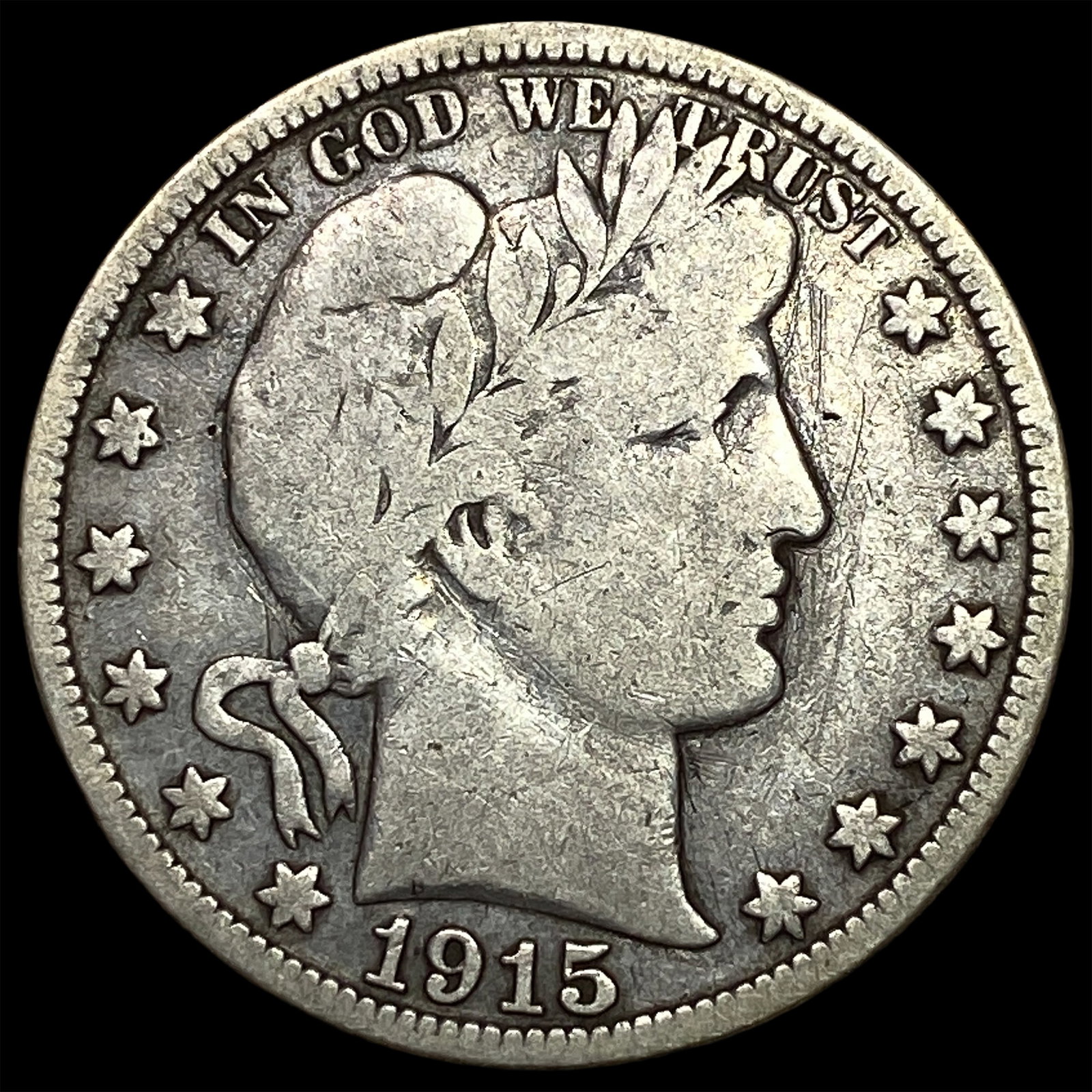 1915 Silver Barber Half Dollar ABOUT UNCIRCULATED: 1915 Silver Barber Half Dollar ABOUT UNCIRCULATED