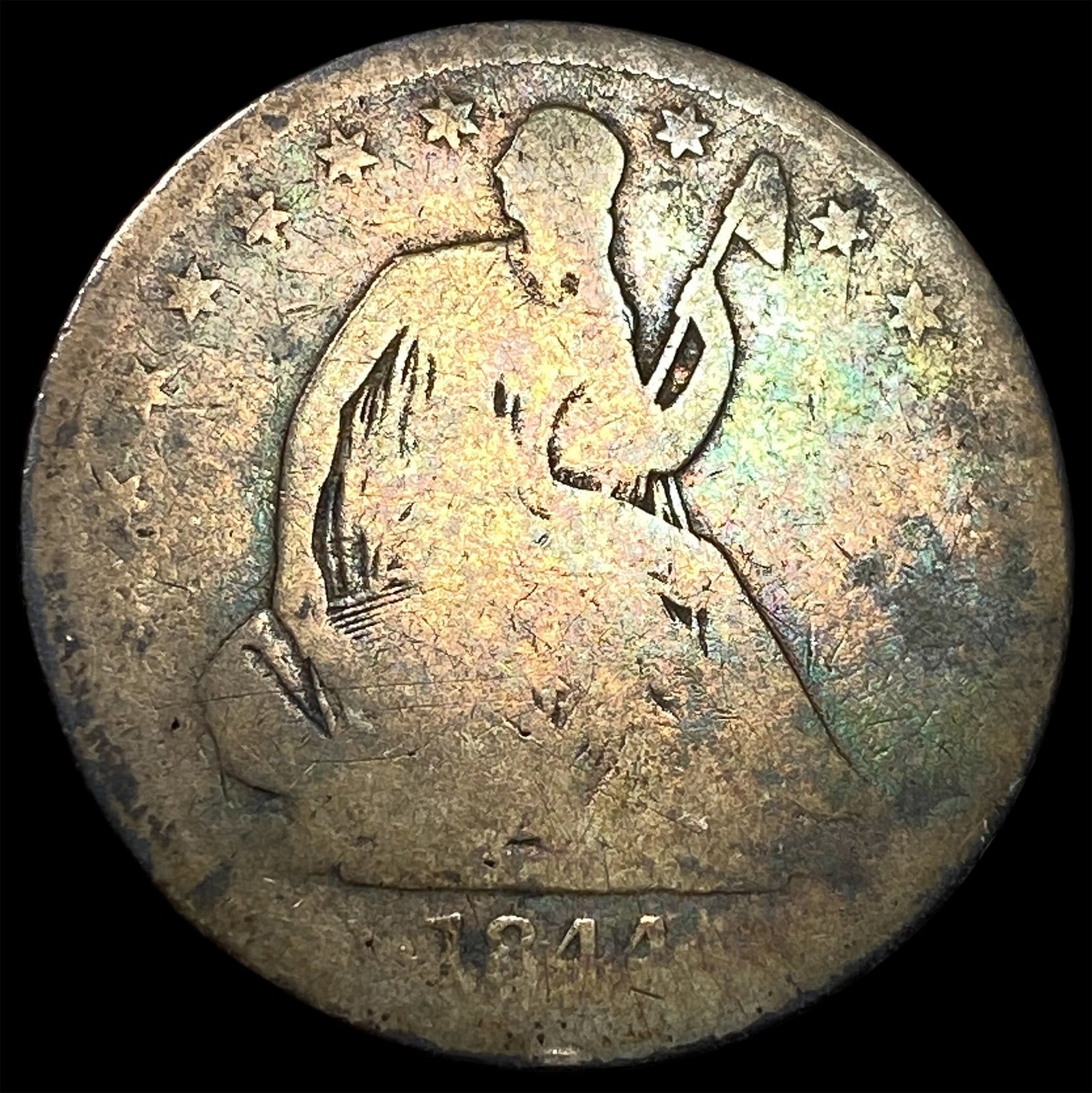1844-O Silver Half Dollar NICELY CIRCULATED: 1844-O Silver Half Dollar NICELY CIRCULATED
