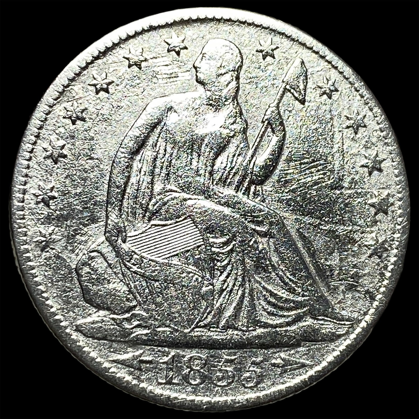 1855-O Silver Half Dollar NEARLY UNCIRCULATED: 1855-O Silver Half Dollar NEARLY UNCIRCULATED