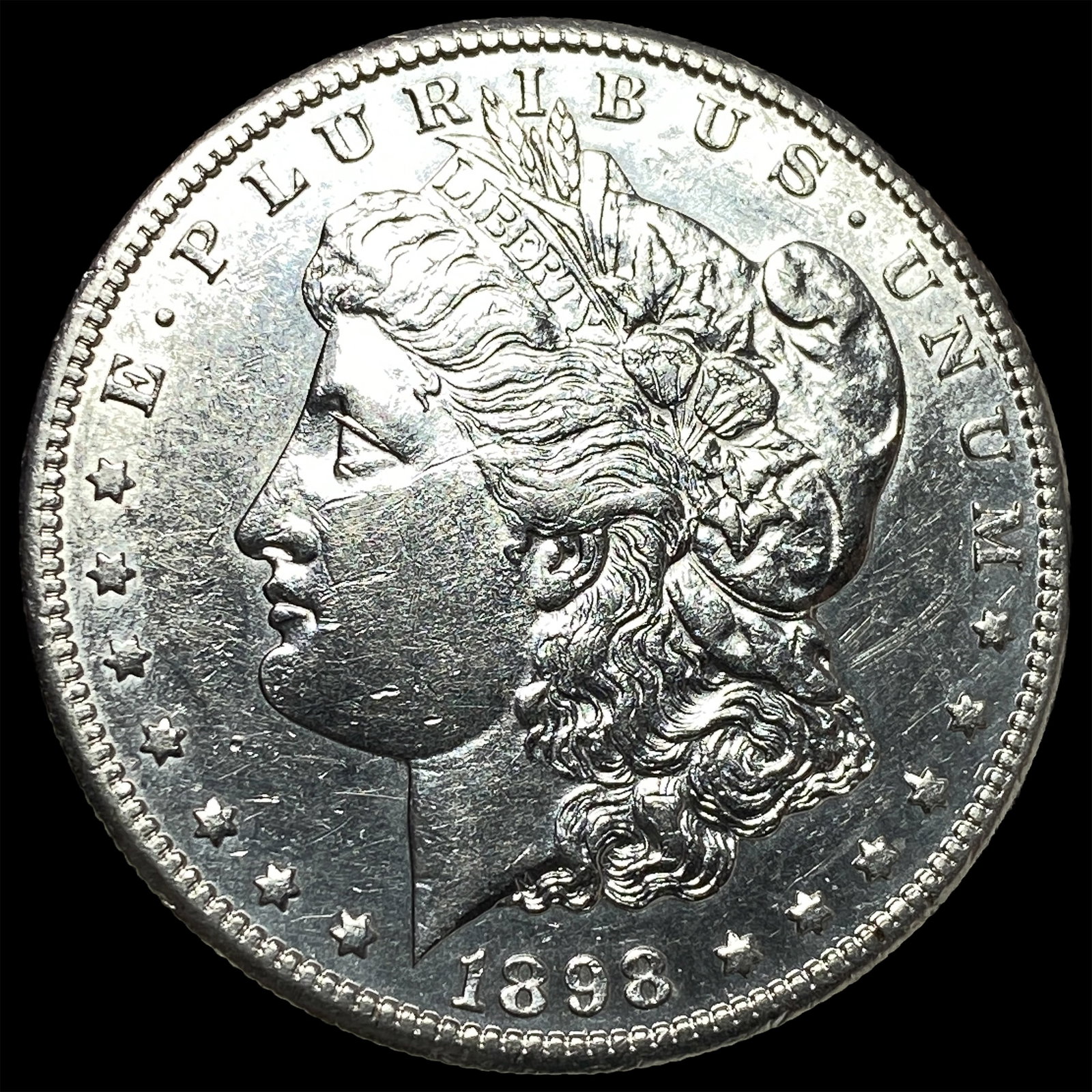 1898-S Silver Morgan Dollar CHOICE AU: 1898-S Silver Morgan Dollar CHOICE AU