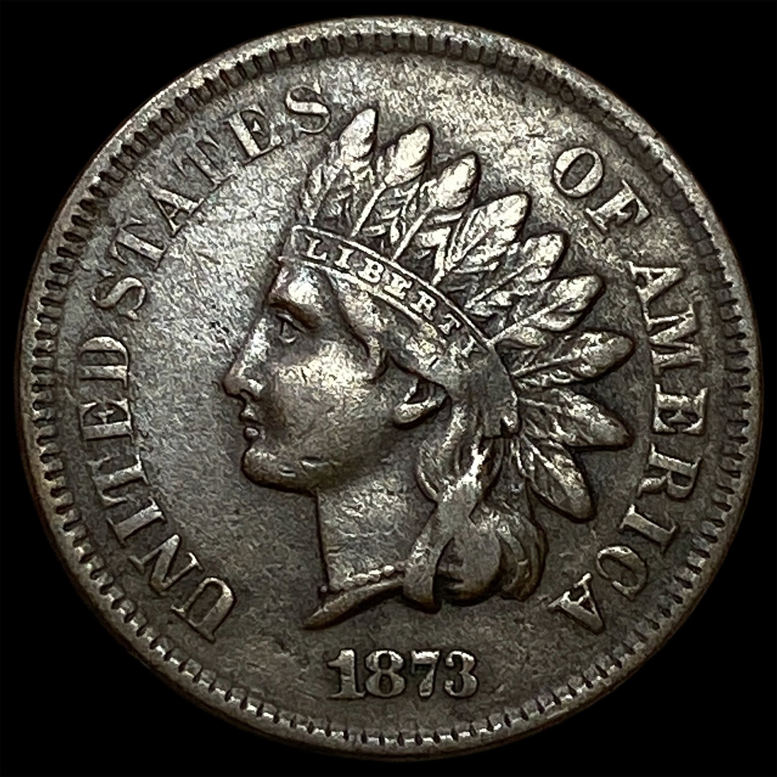 1873 Indian Head Cent CLOSELY UNCIRCULATED: 1873 Indian Head Cent CLOSELY UNCIRCULATED