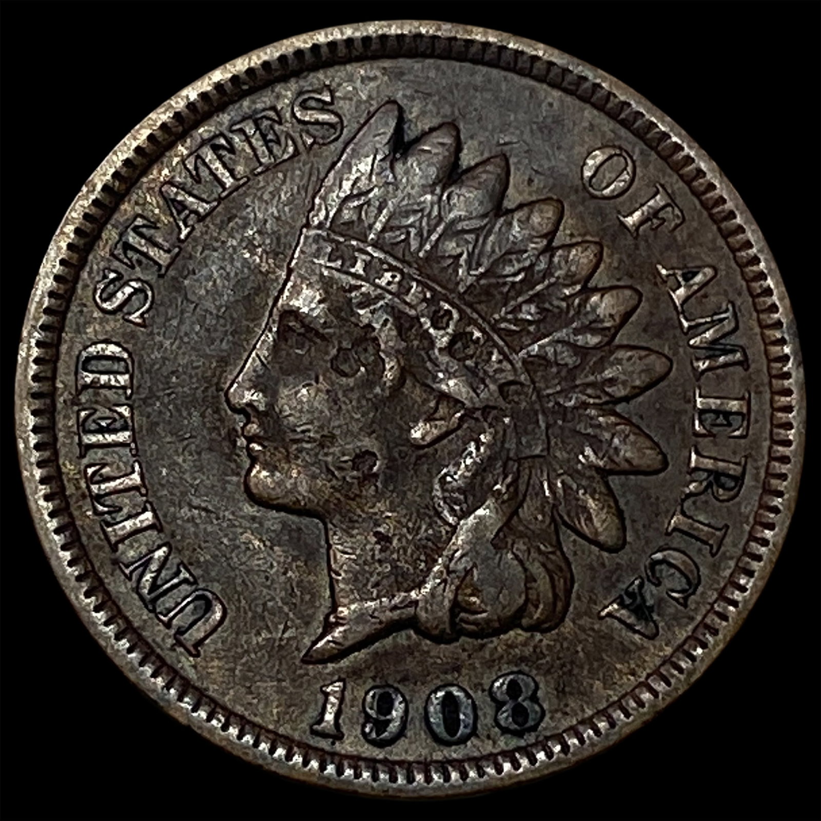 1908-S Indian Head Cent LIGHTLY CIRCULATED (1 of 2)