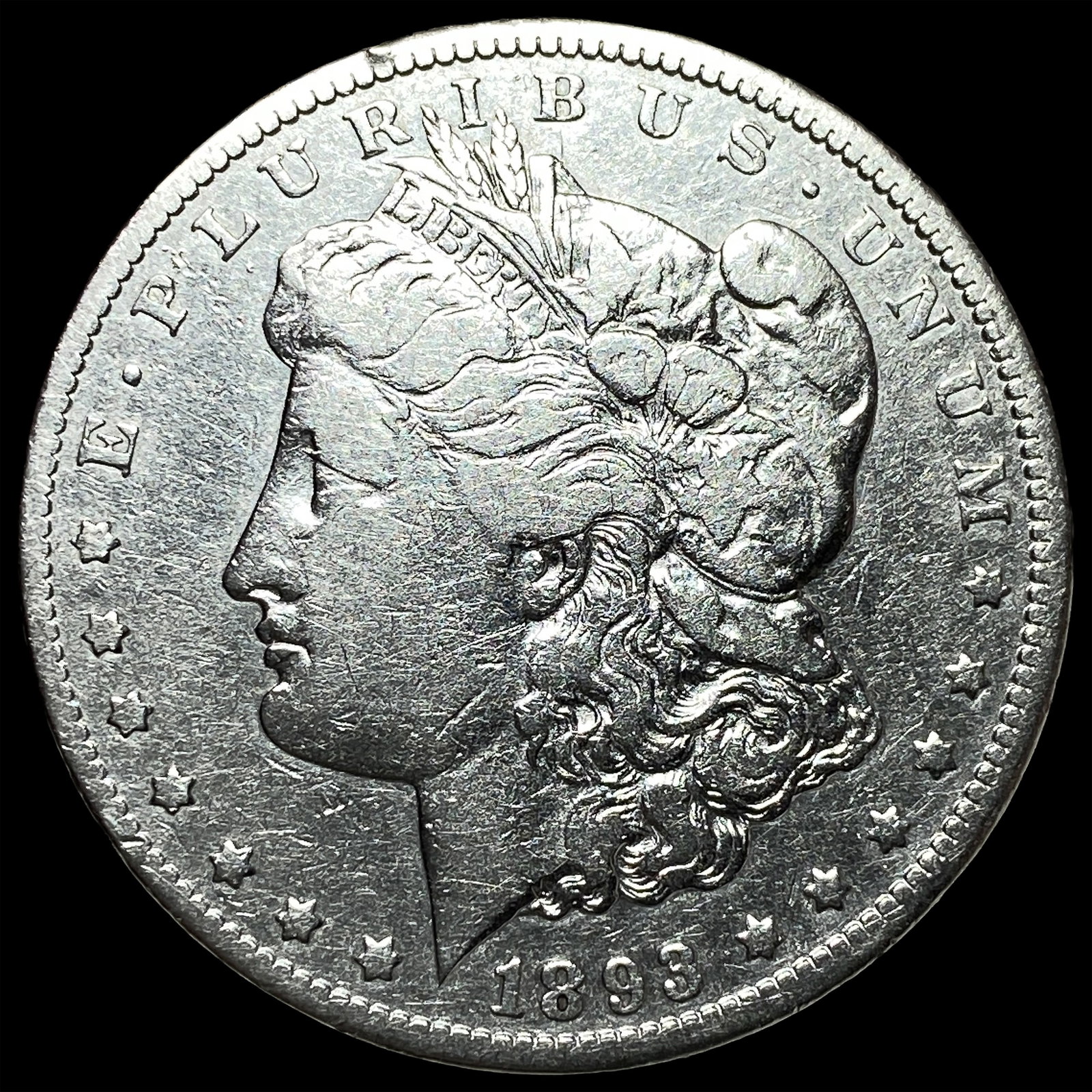 1893-CC Silver Morgan Dollar NEARLY UNCIRCULATED: 1893-CC Silver Morgan Dollar NEARLY UNCIRCULATED