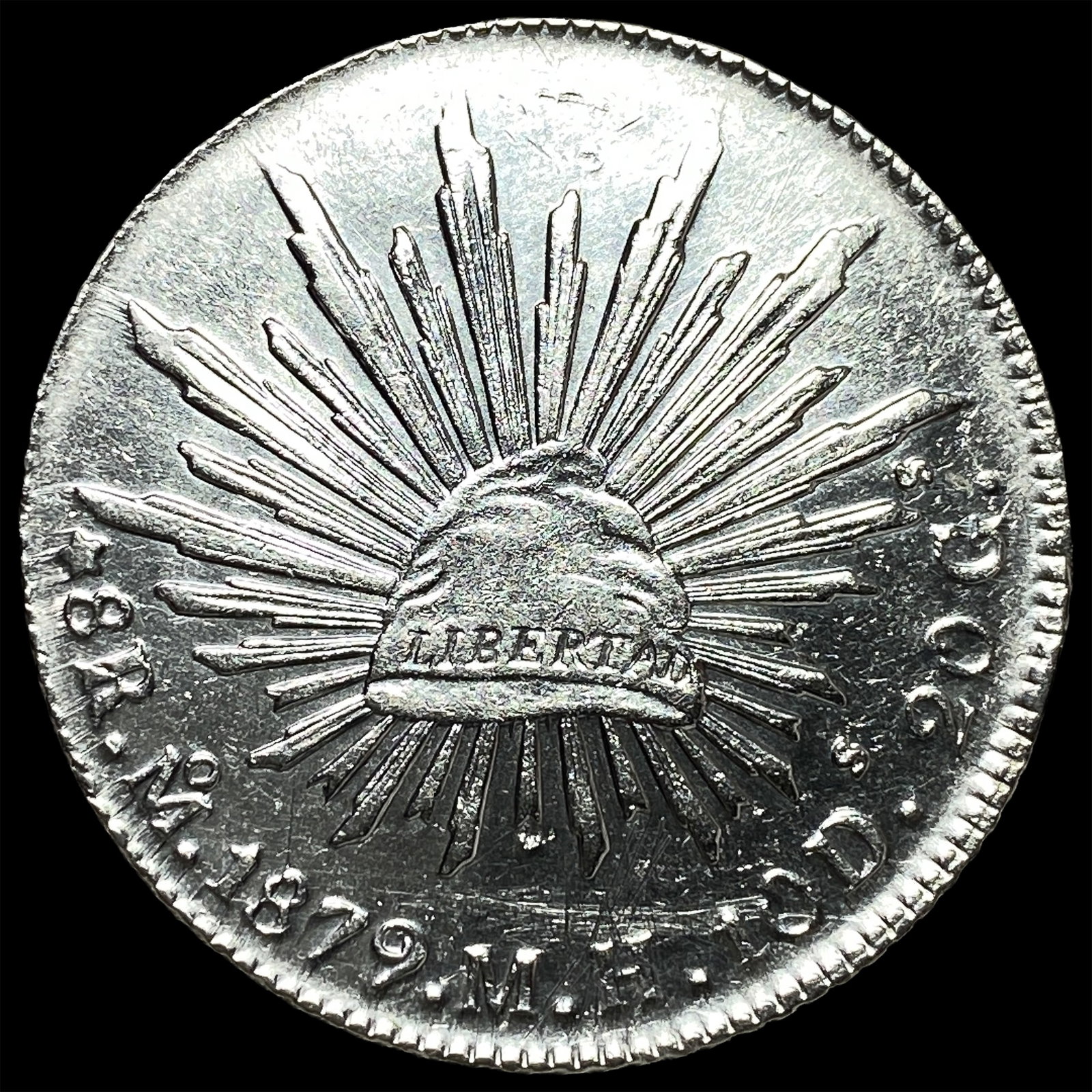 1879-Mo MEXICO Silver 8 Reales CHOICE AU (1 of 2)