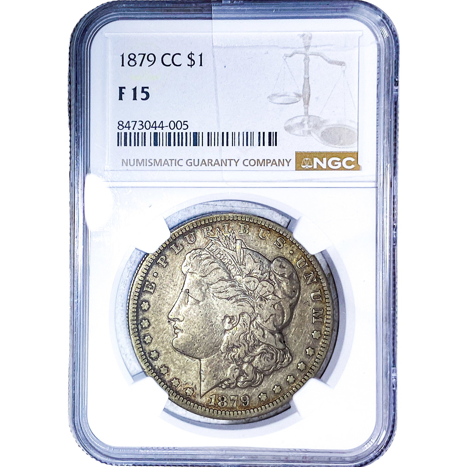 1879-CC Morgan Silver Dollar NGC F15: 1879-CC Morgan Silver Dollar NGC F15