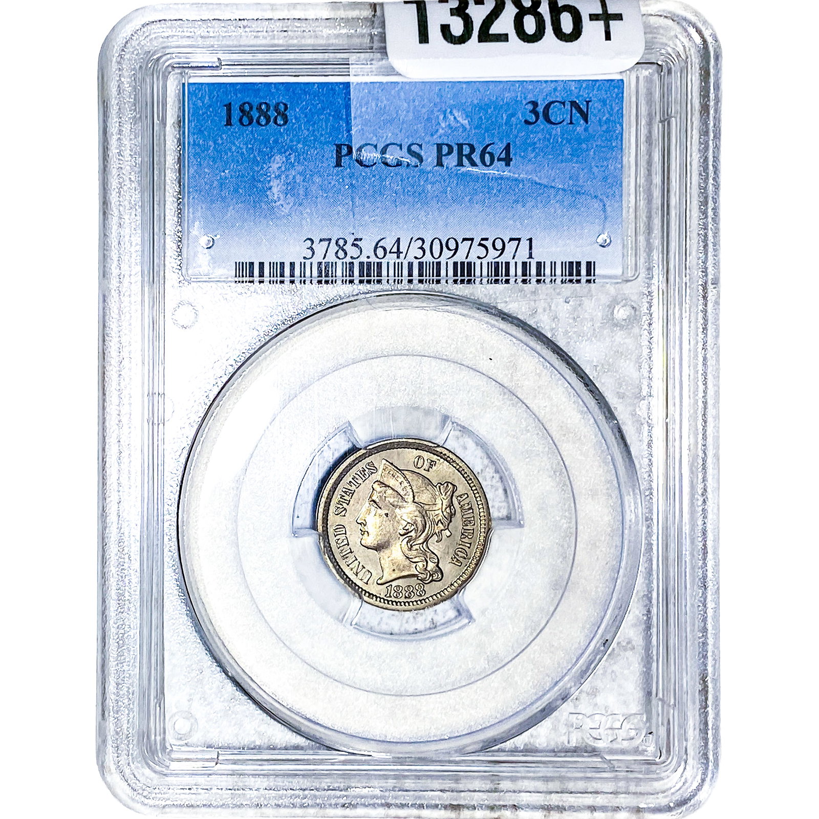 1888 Nickel Three Cent PCGS PR64: 1888 Nickel Three Cent PCGS PR64
