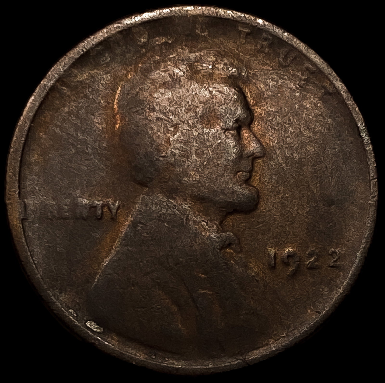1922 No D Str Rev Wheat Cent ABOUT UNCIRCULATED: 1922 No D Str Rev Wheat Cent ABOUT UNCIRCULATED