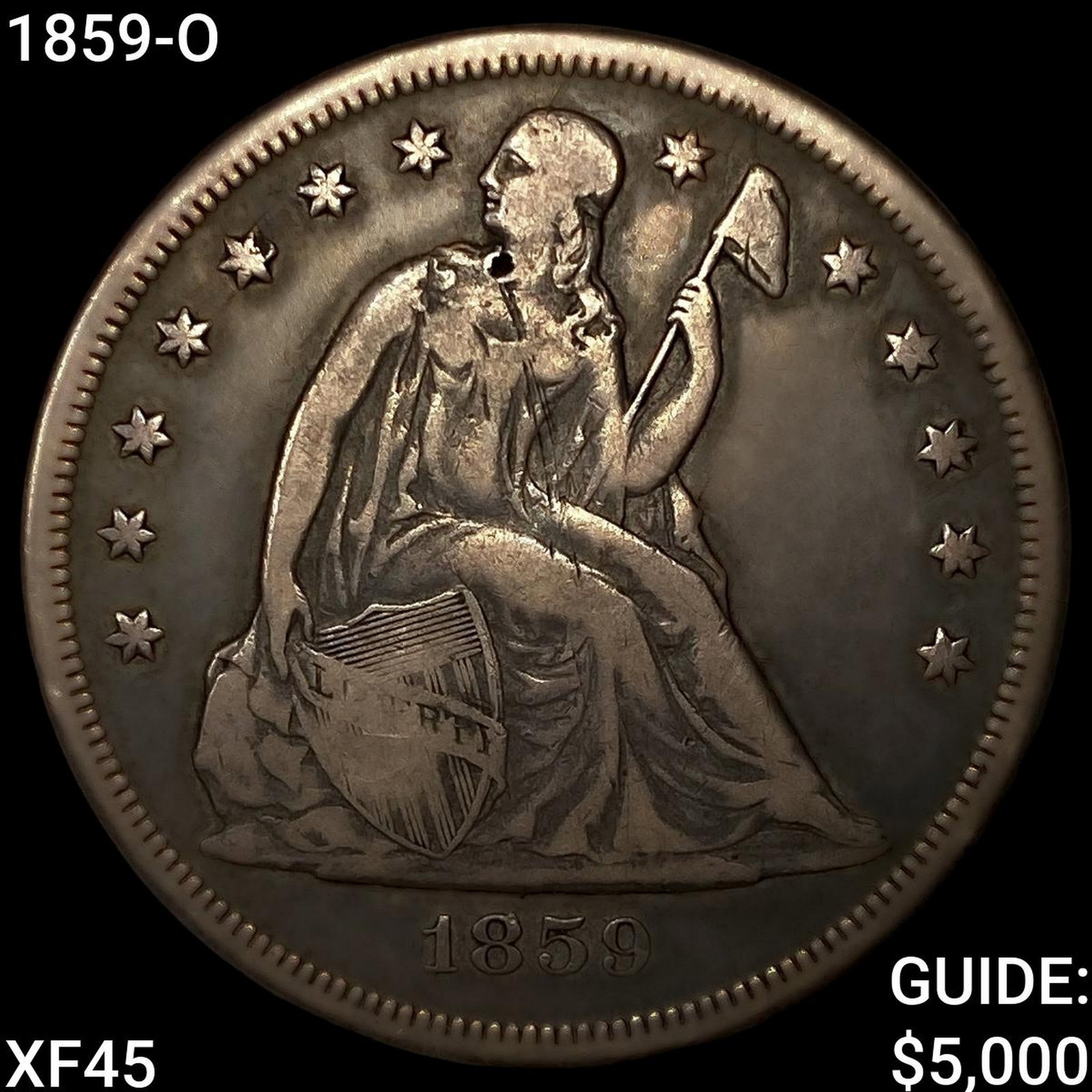 1859-O Seated Liberty Dollar NEARLY UNCIRCULATED: 1859-O Seated Liberty Dollar NEARLY UNCIRCULATED