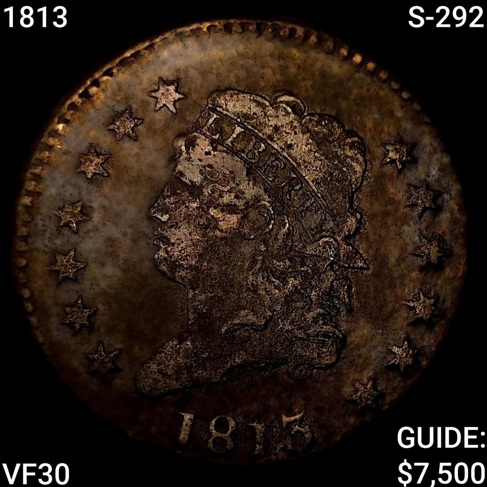 1813 S-292 Classic Head Large Cent LIGHTLY CIRCULATED: 1813 S-292 Classic Head Large Cent LIGHTLY CIRCULATED