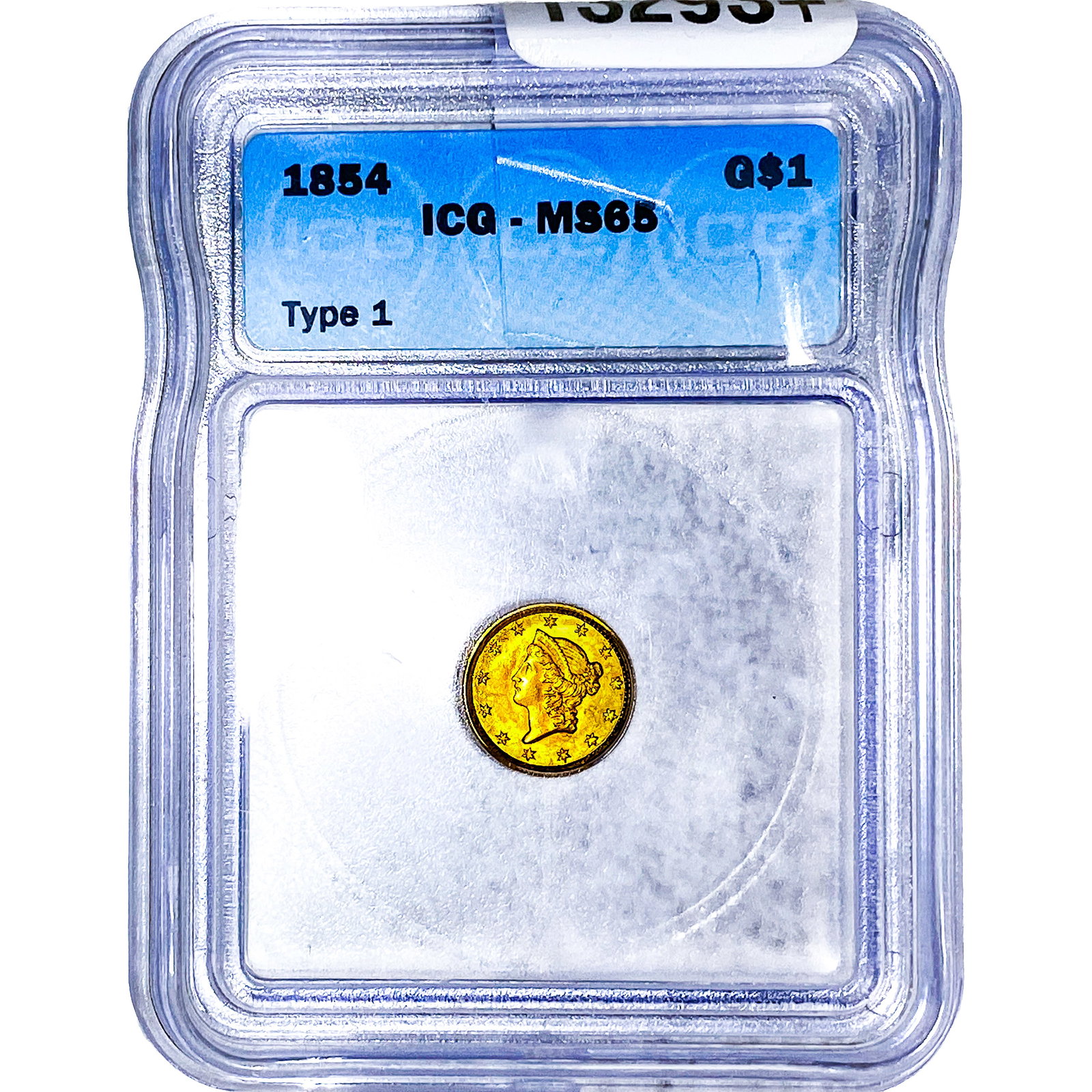 1854 Rare Gold Dollar ICG MS65: 1854 Rare Gold Dollar ICG MS65