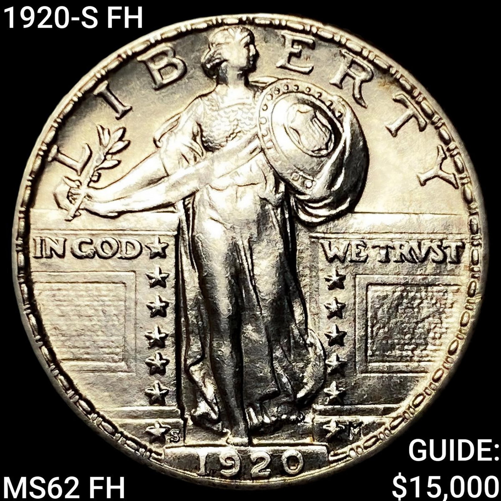 1920-S FH Standing Liberty Quarter UNCIRCULATED: 1920-S FH Standing Liberty Quarter UNCIRCULATED