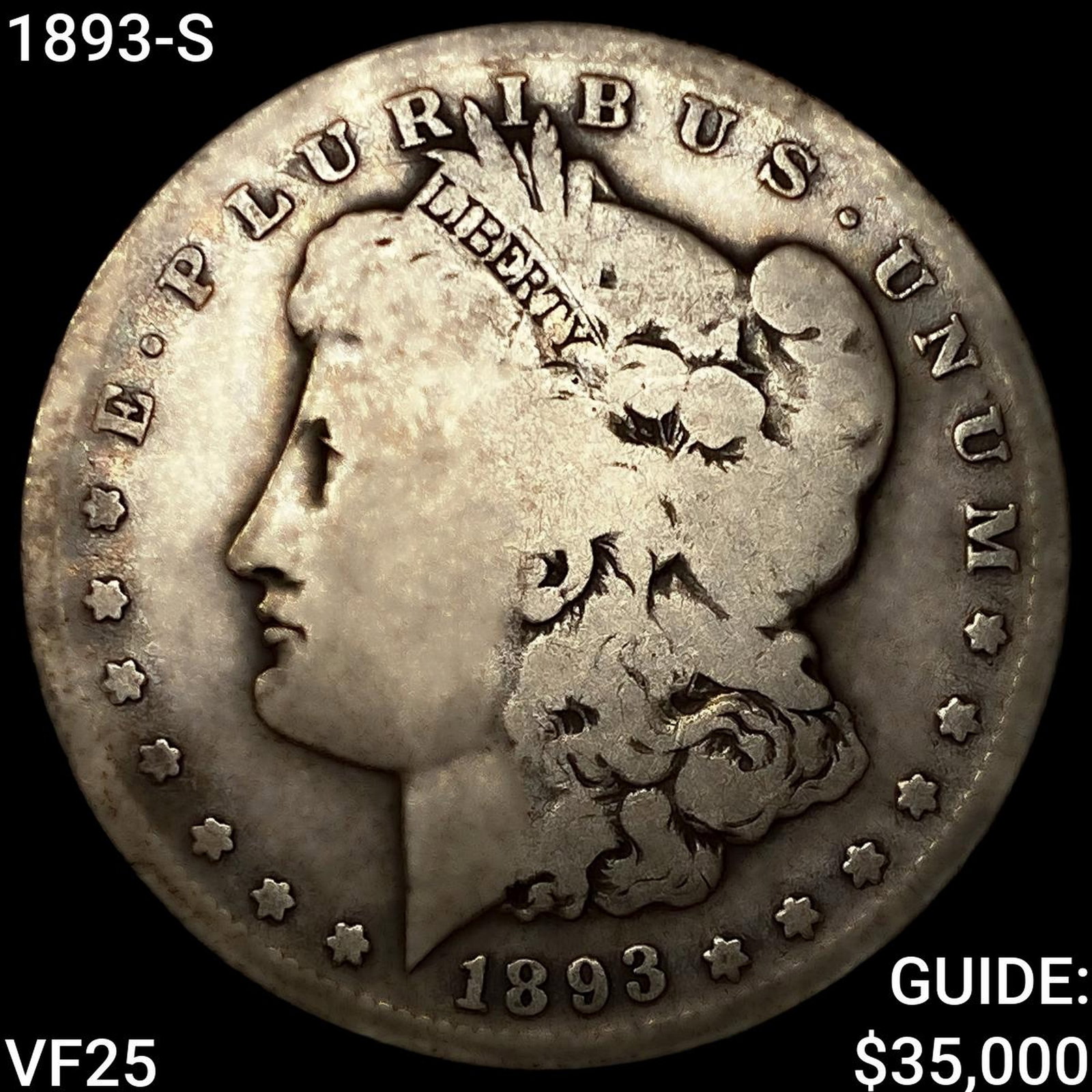 1893-S Morgan Silver Dollar LIGHTLY CIRCULATED: 1893-S Morgan Silver Dollar LIGHTLY CIRCULATED